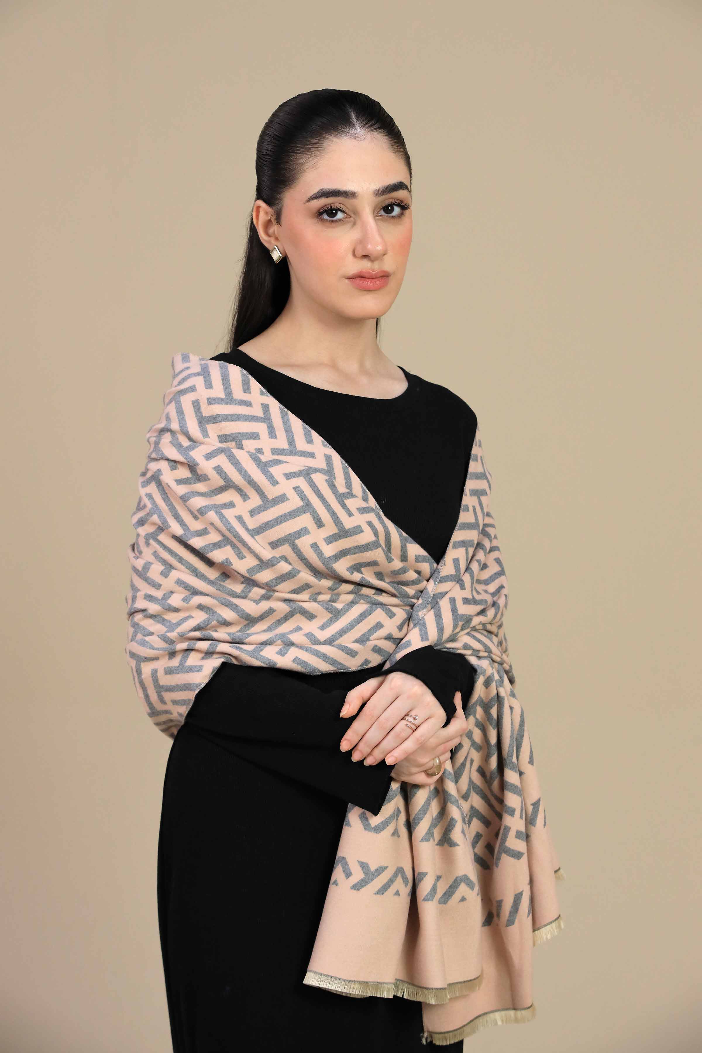 Light Grey Women Shawl-446742111