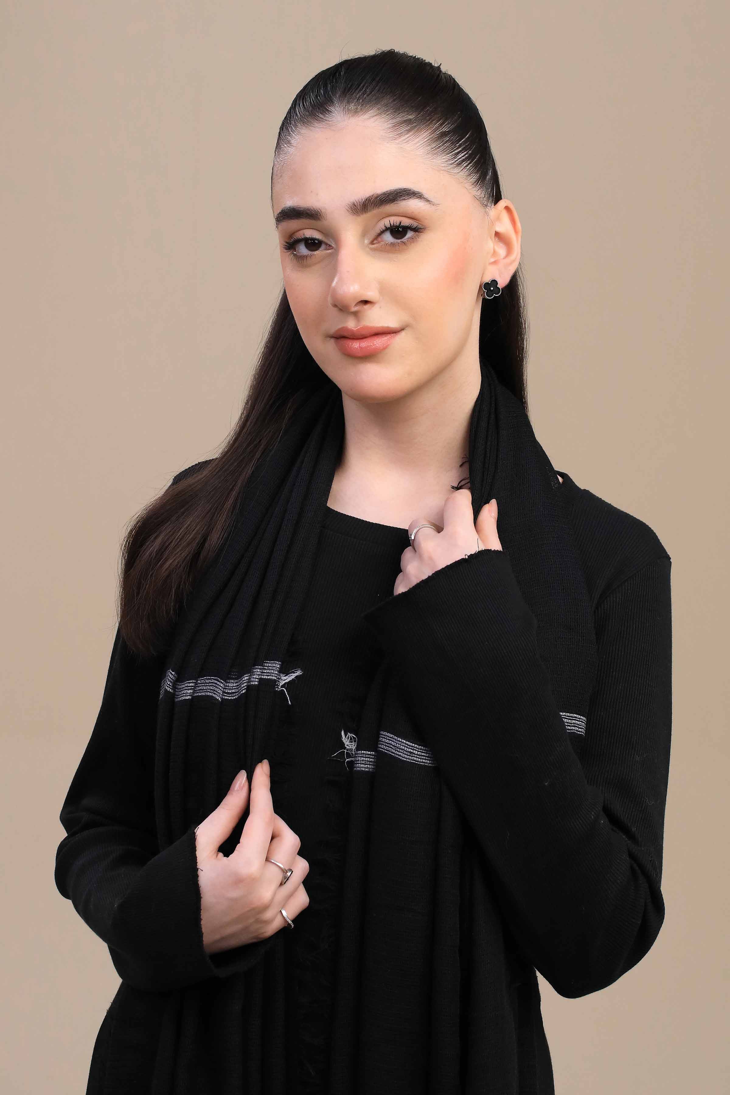 Black Women Shawl-447172103  for Women â€“ Women Shawl Collection | Nishat | Shop Online