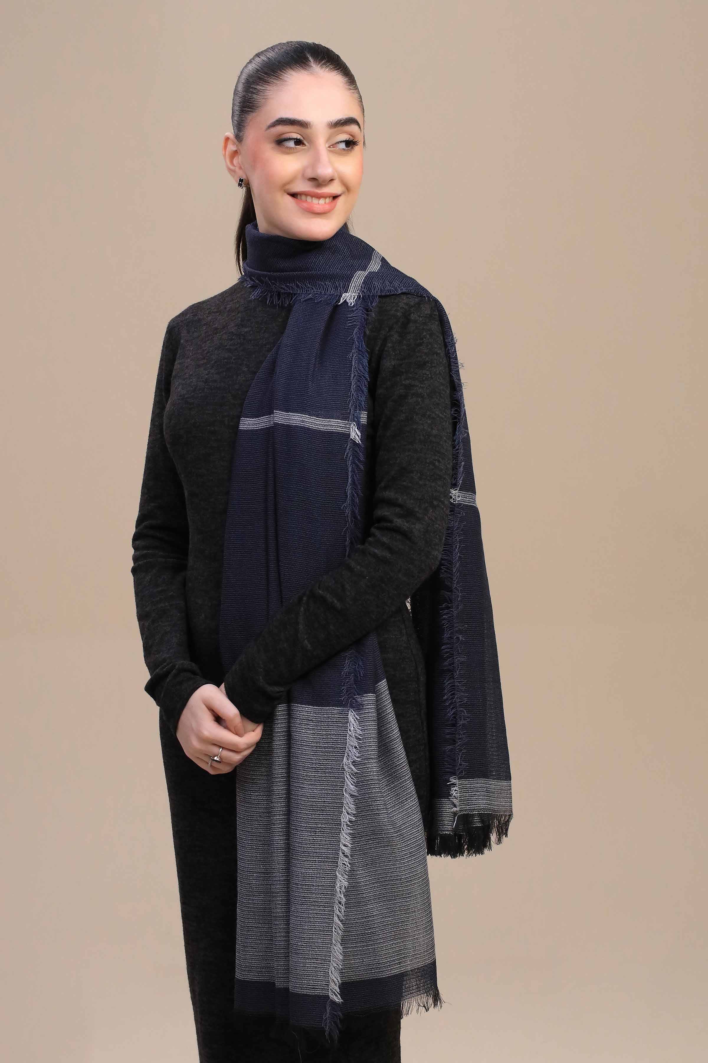 Grey Women Shawl-447172111  for Women â€“ Women Shawl Collection | Nishat | Shop Online