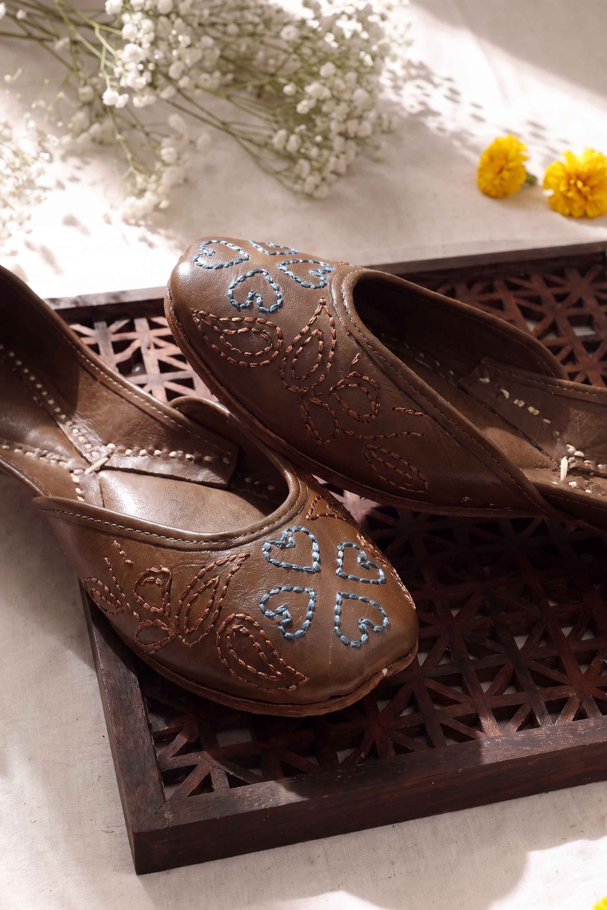 Dark Brown Khussa-1718223713