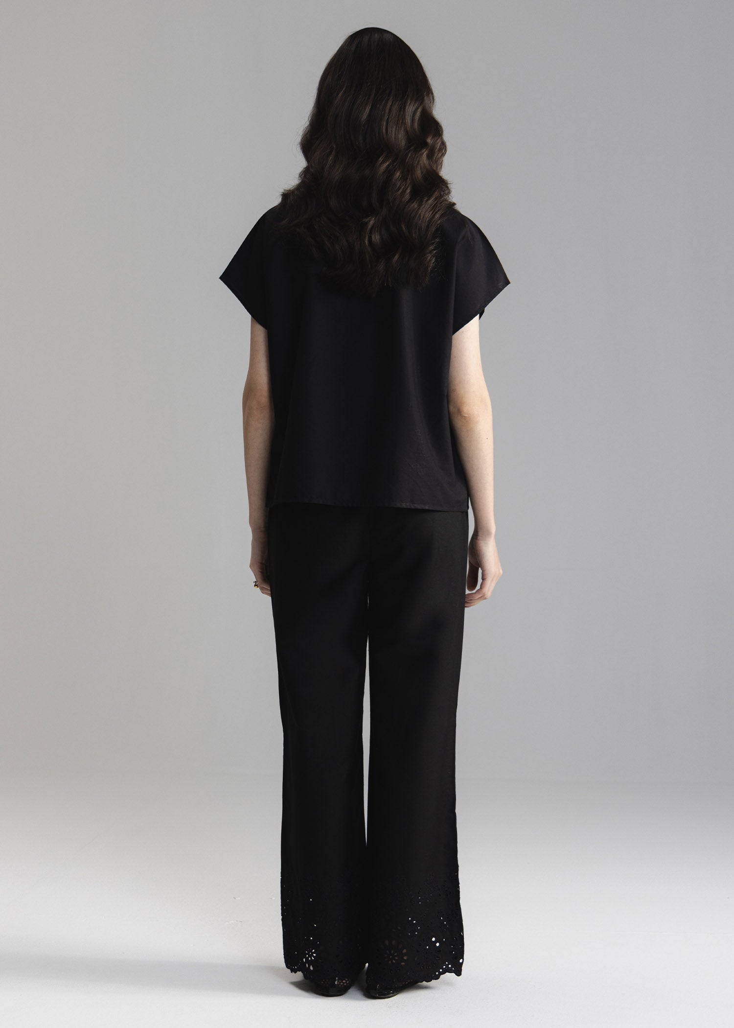 Schiffli Button Down Shirt- WS26-90