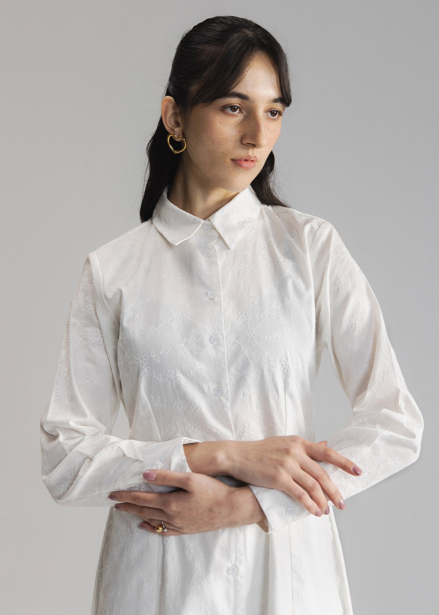 Embroidery Flared Dress- WS26-67