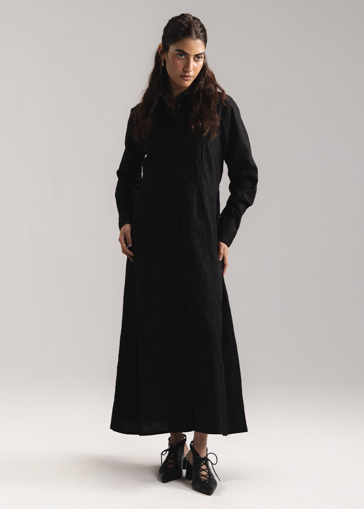 Embroidery Flared Dress- WS26-66