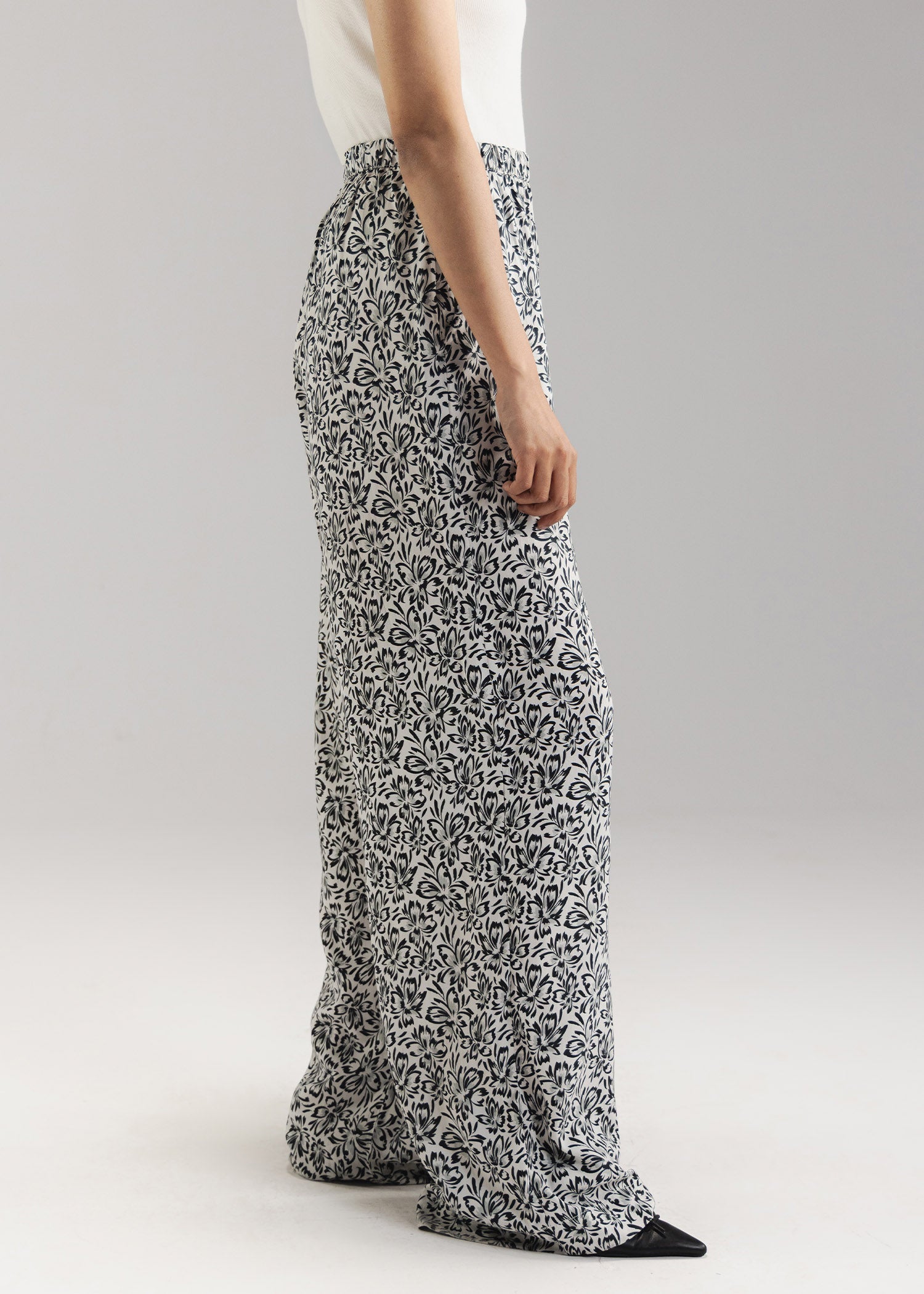 Printed Wide Leg Trouser- WS26-49