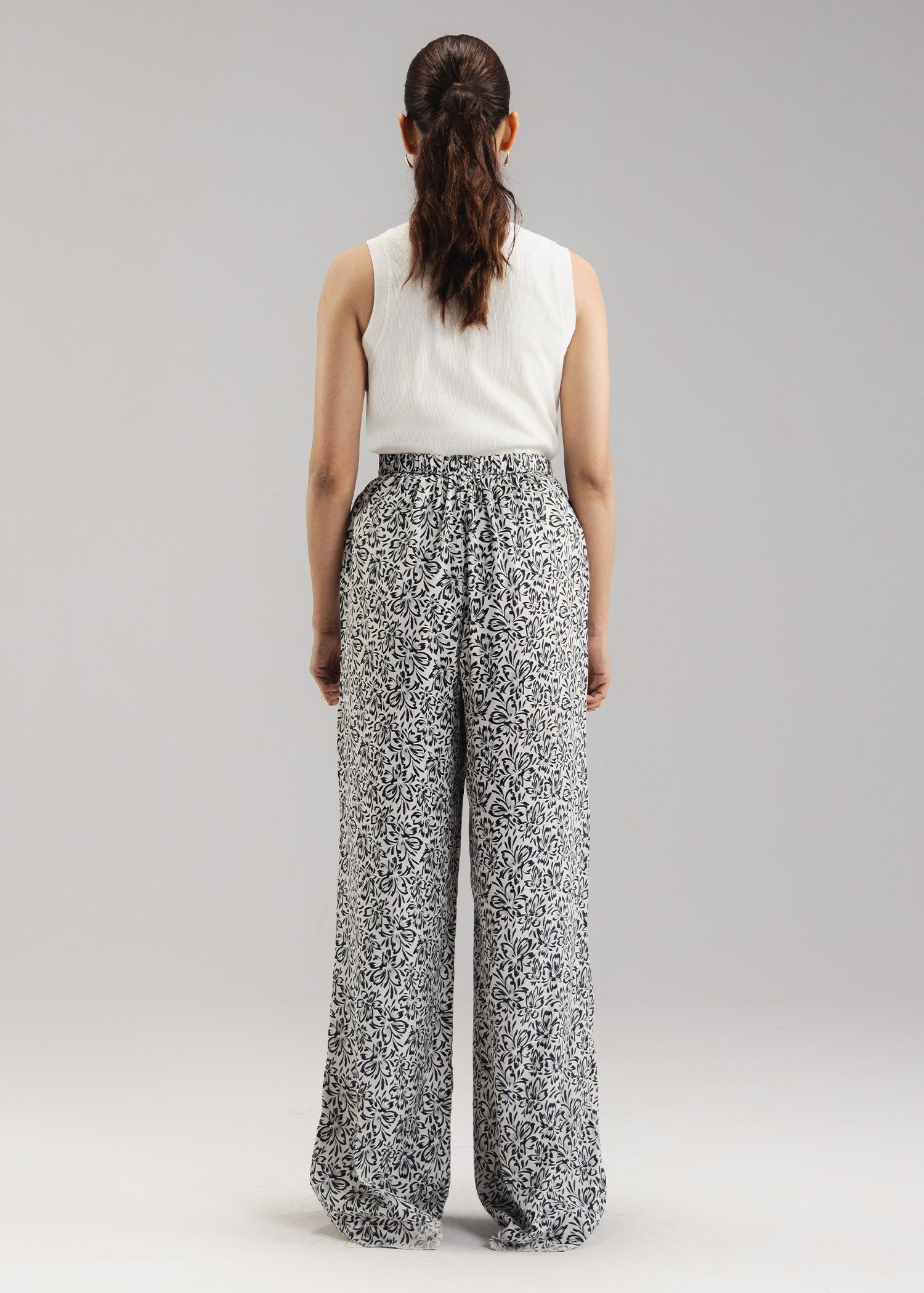 Printed Wide Leg Trouser- WS26-49