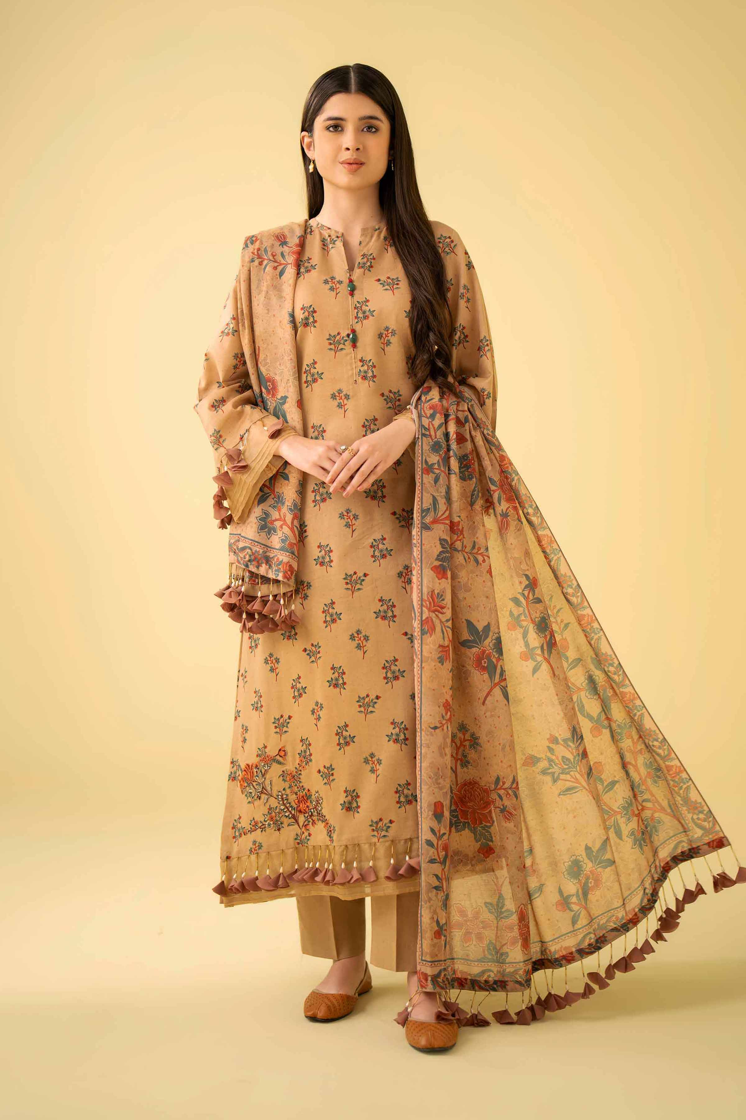 2 Piece - Printed Embroidered Suit - 42401574