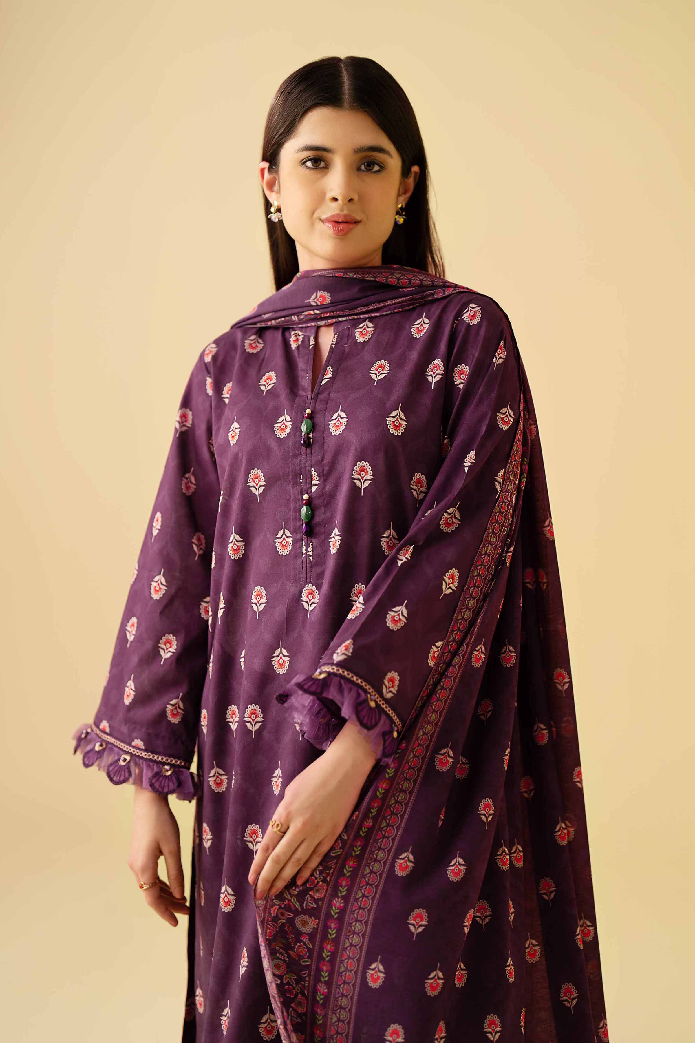 2 Piece - Printed Embroidered Suit - 42401575