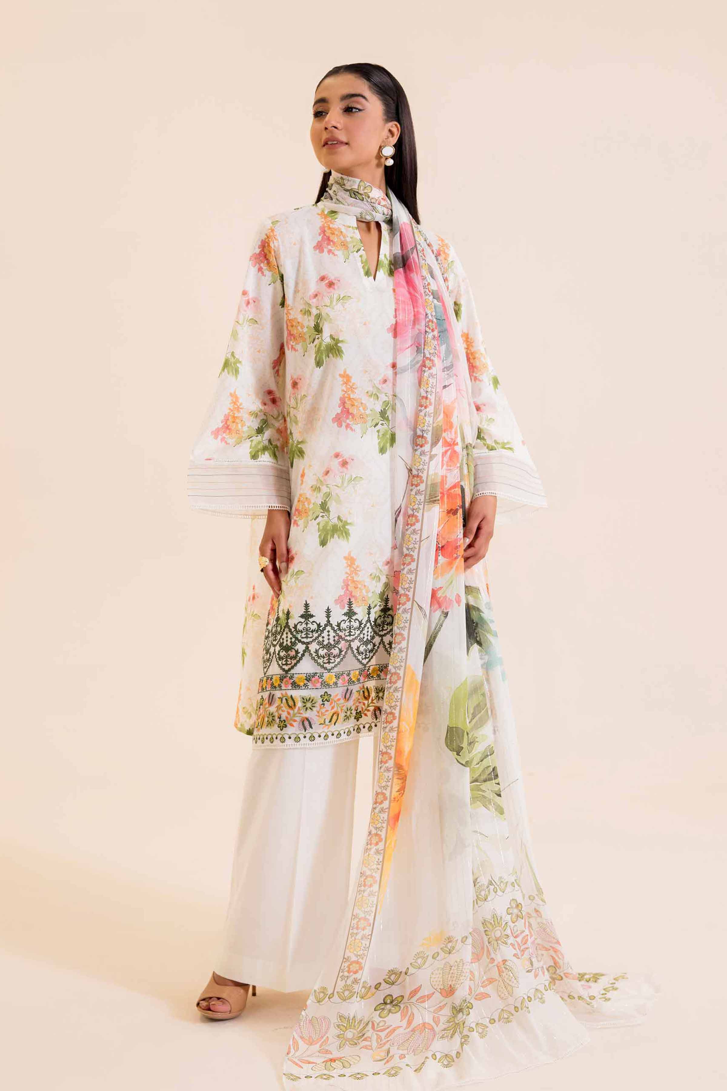 2 Piece - Printed Embroidered Suit - 42401708