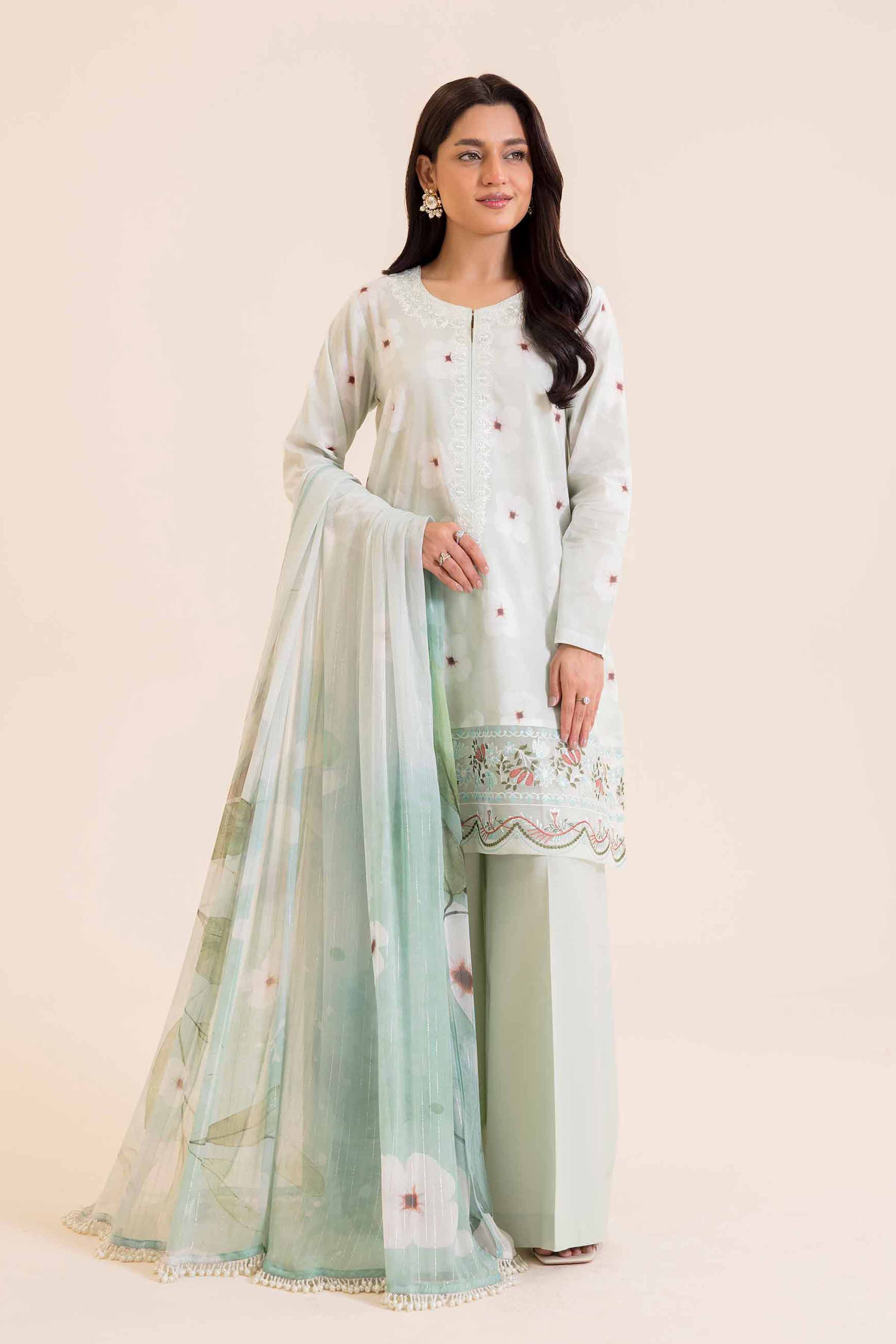 2 Piece - Printed Embroidered Suit - 42401710