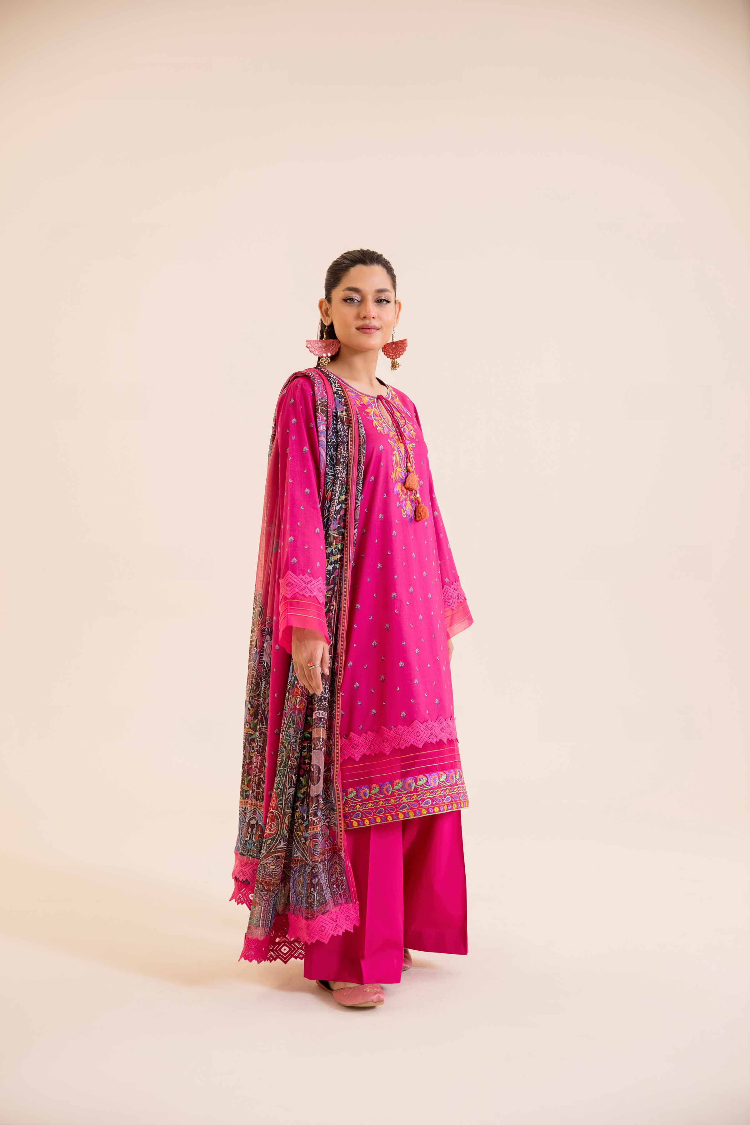 2 Piece - Printed Embroidered Suit - 42401714