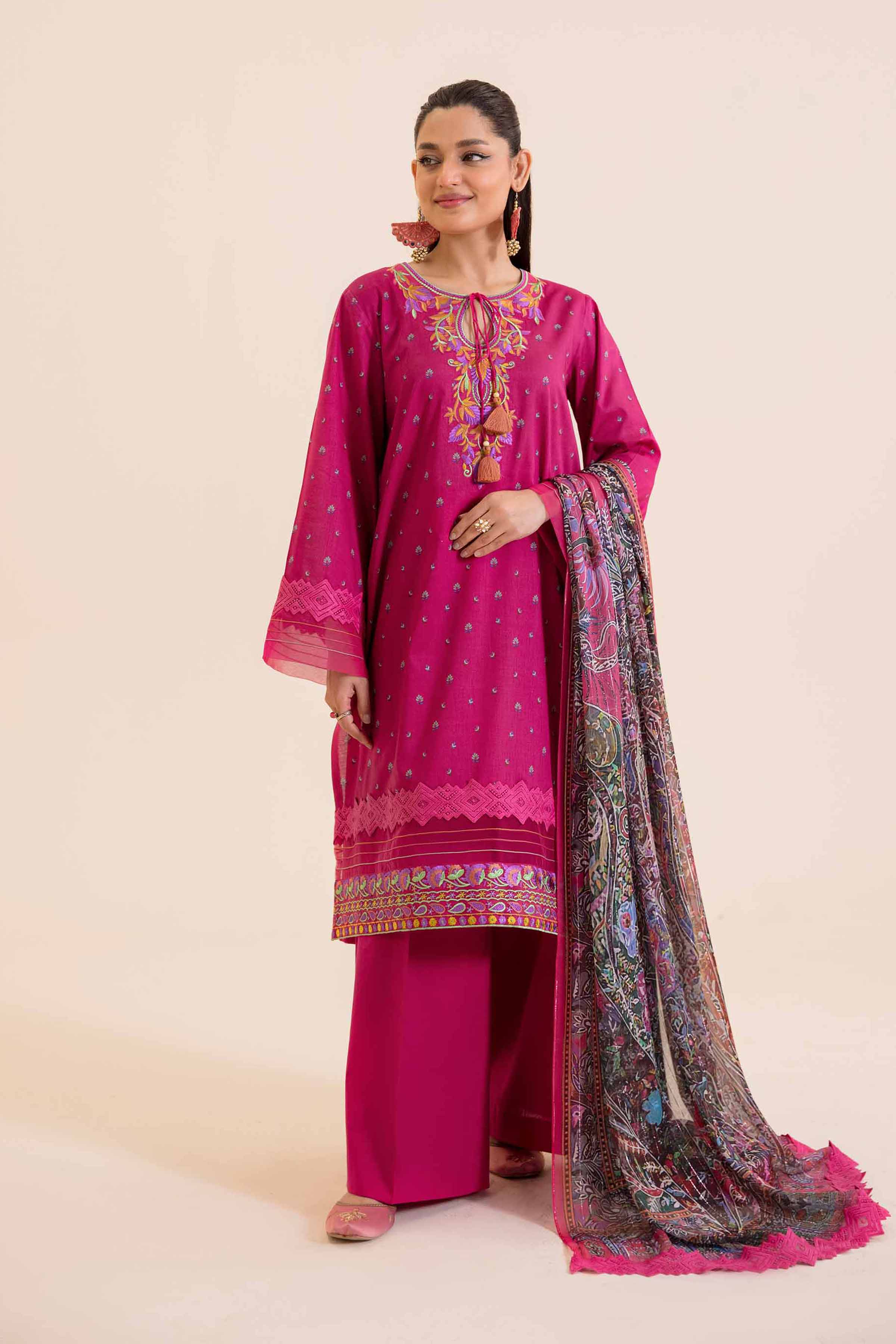 2 Piece - Printed Embroidered Suit - 42401714