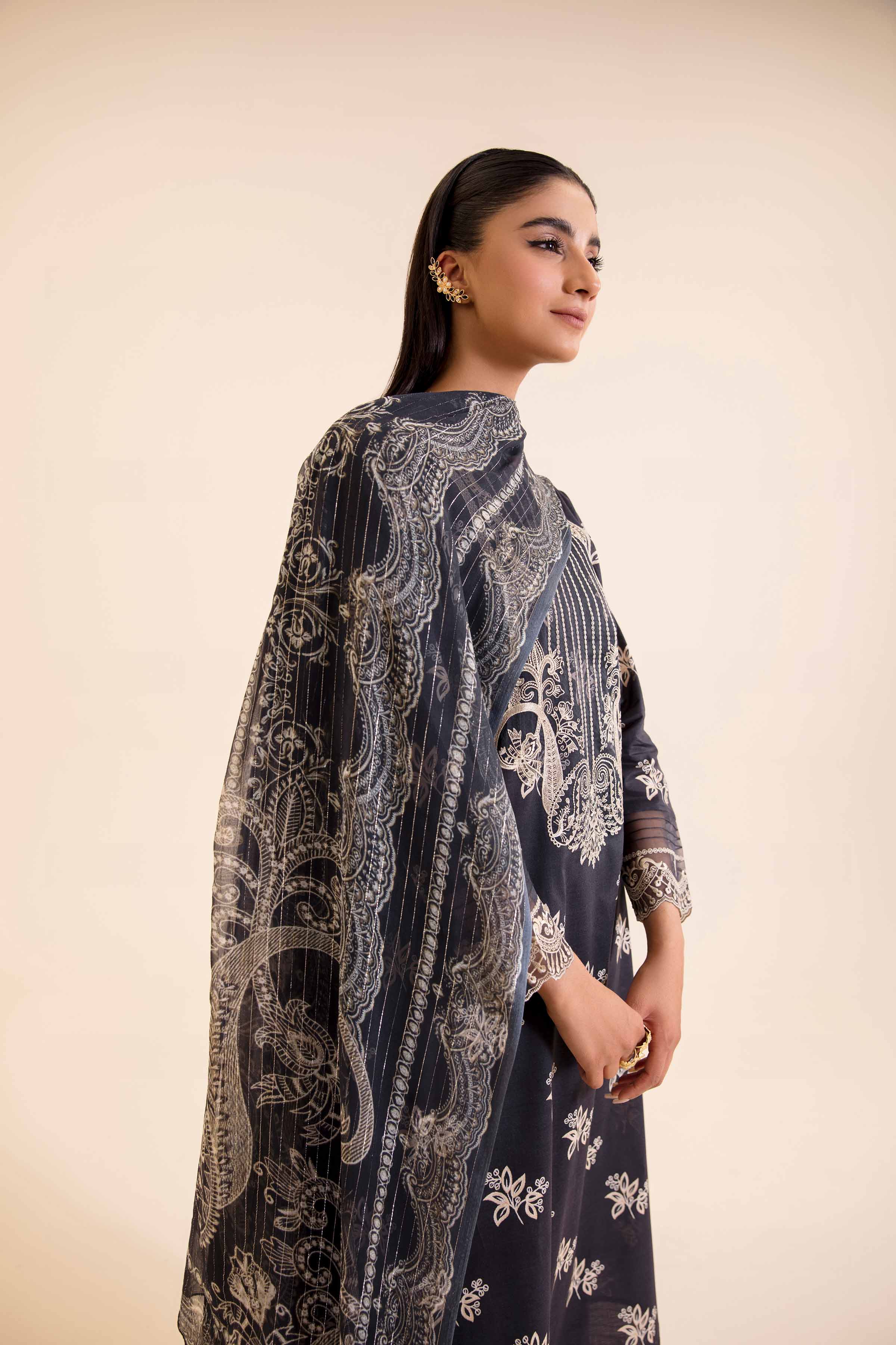 2 Piece - Printed Embroidered Suit - 42401717