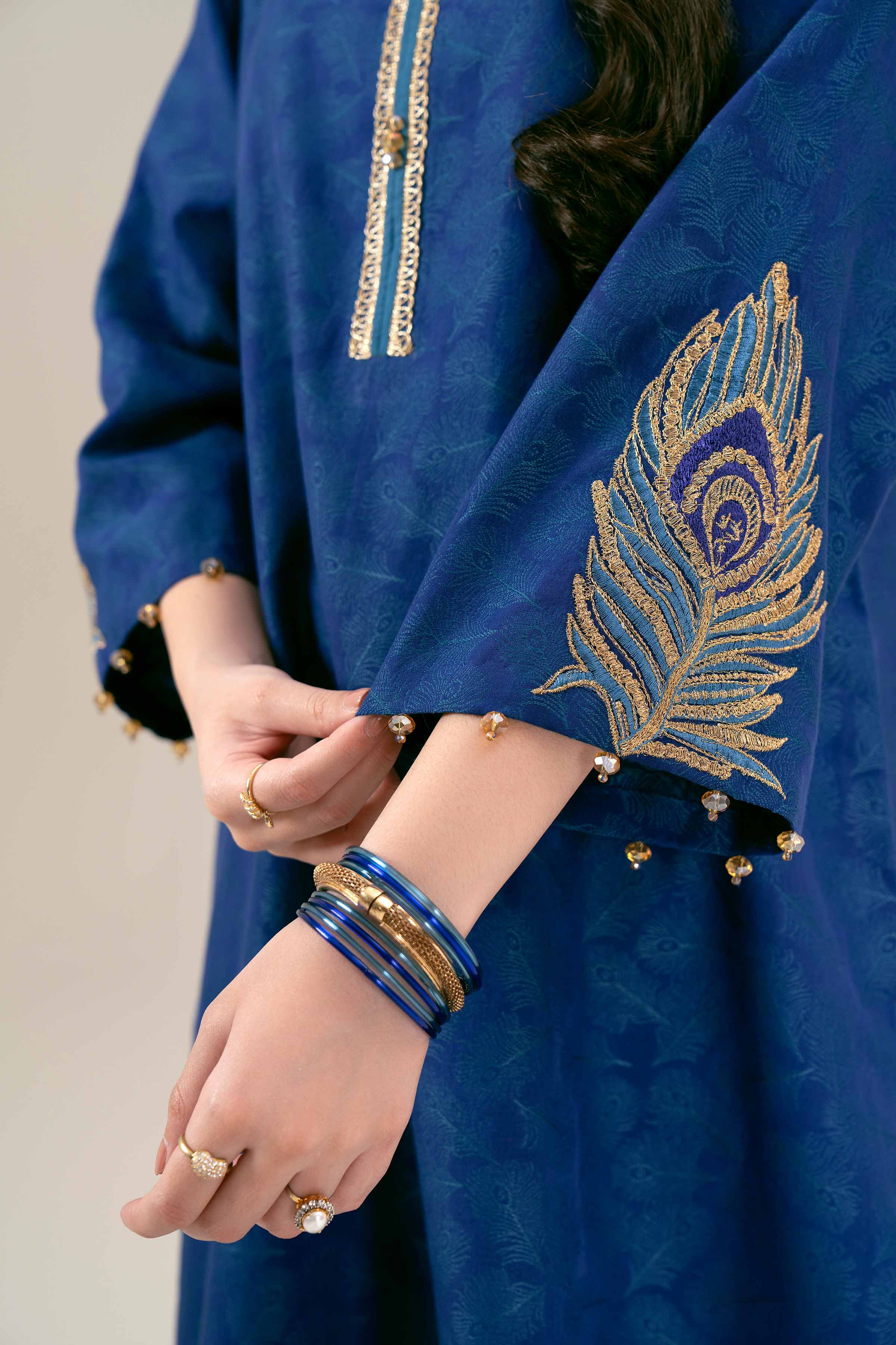 2 Piece - Jacquard Embroidered Suit - 42401749