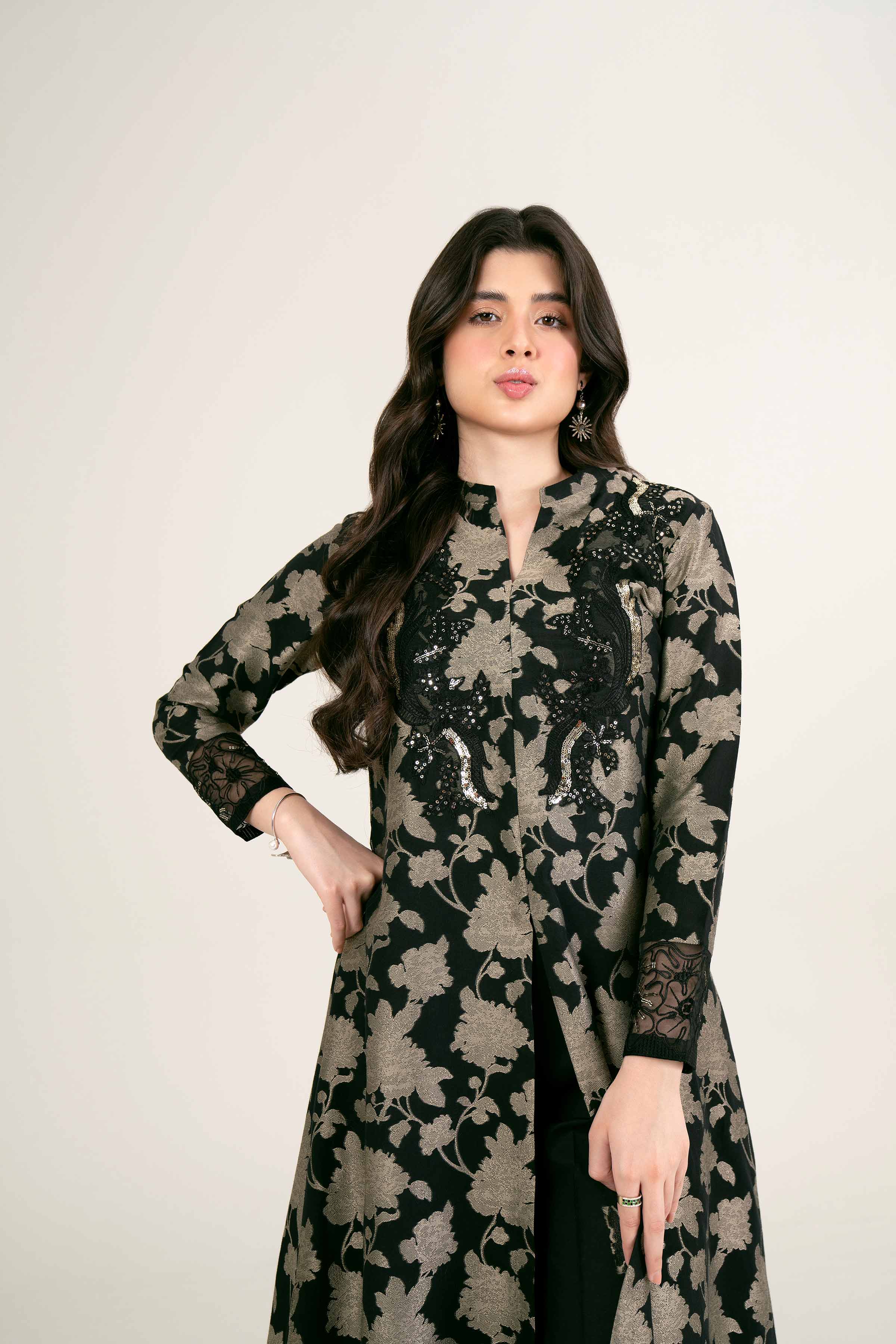 2 Piece - Jacquard Embroidered Suit - 42401752