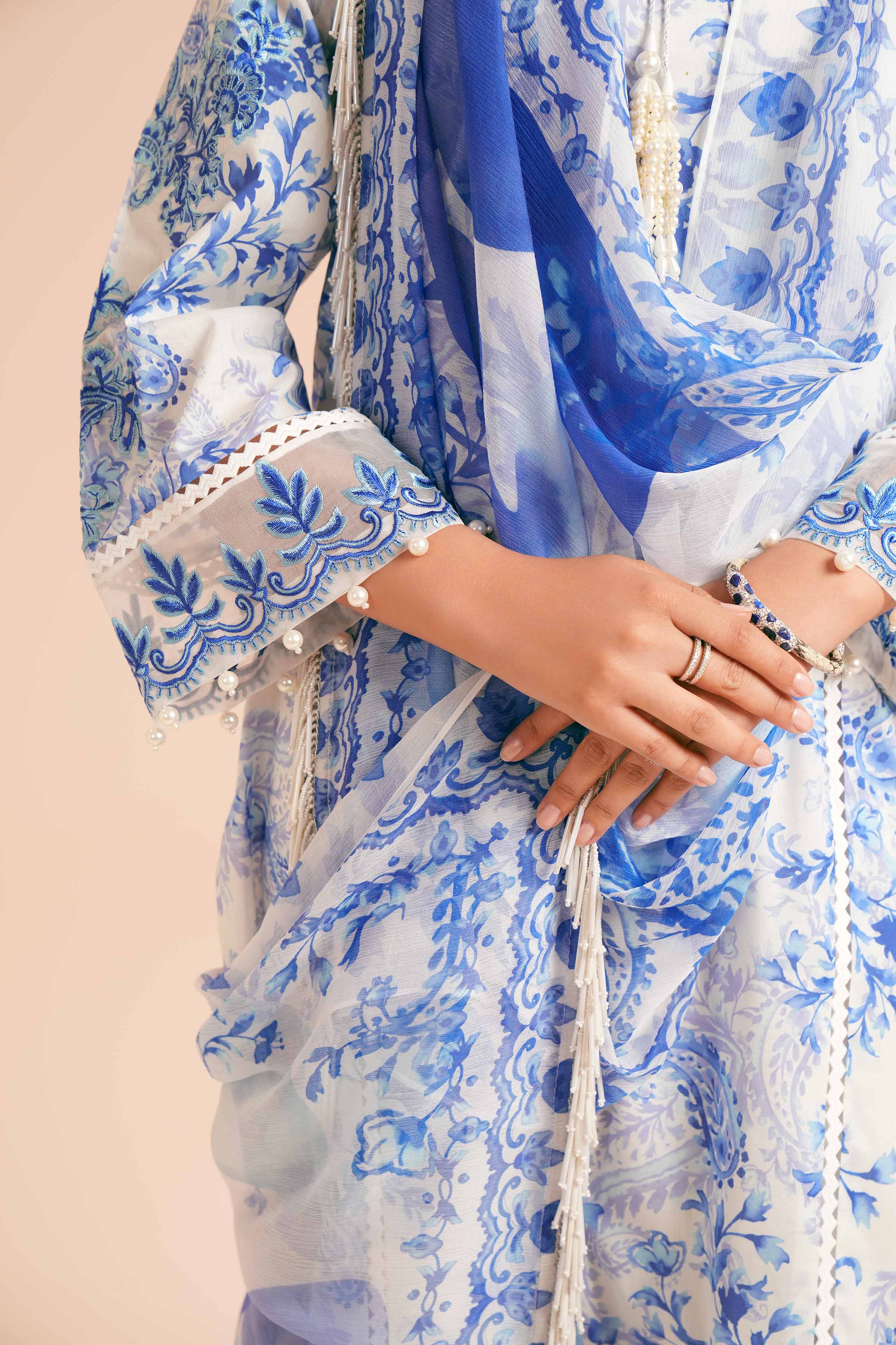 2 Piece - Printed Embroidered Suit - 42401767