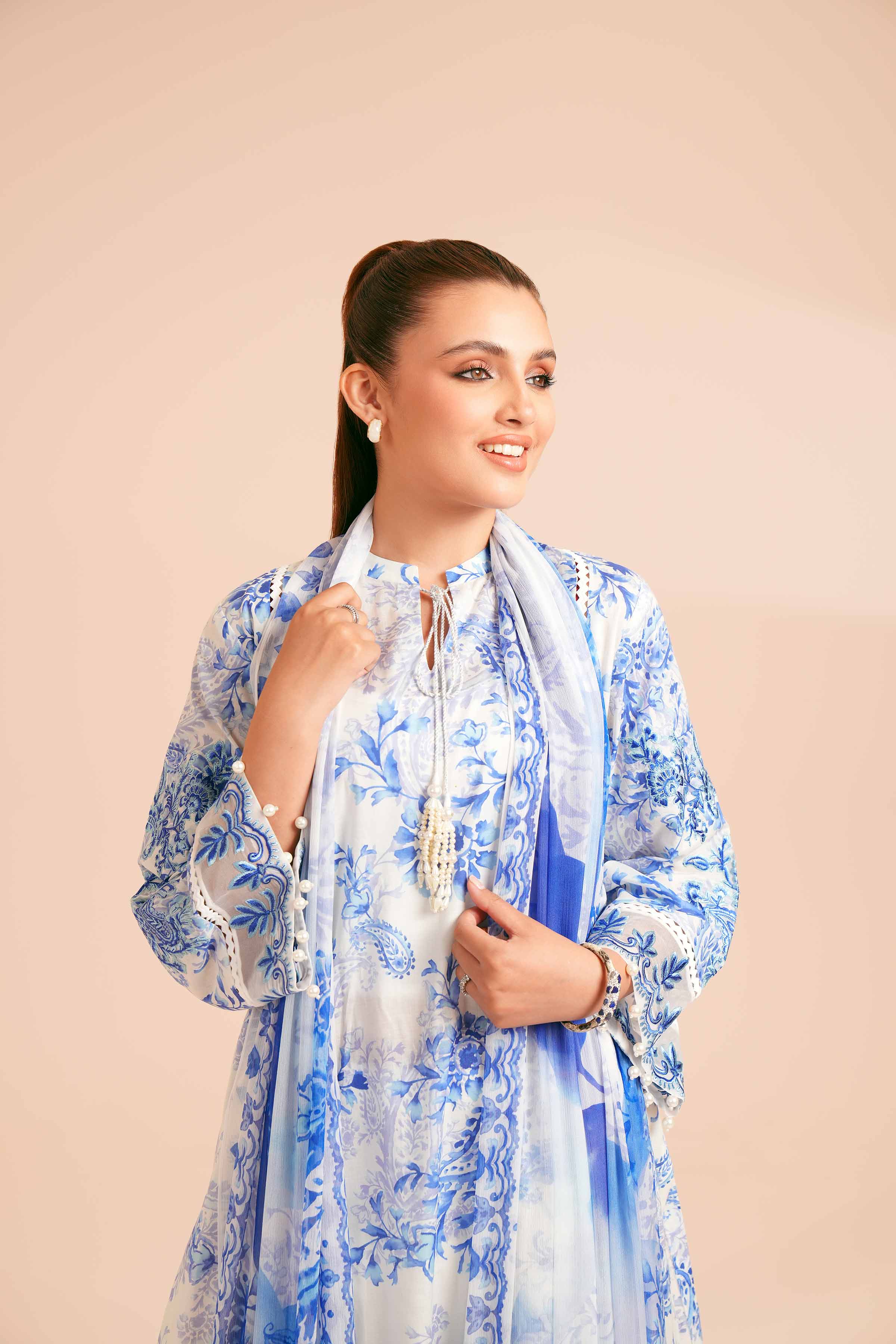 2 Piece - Printed Embroidered Suit - 42401767