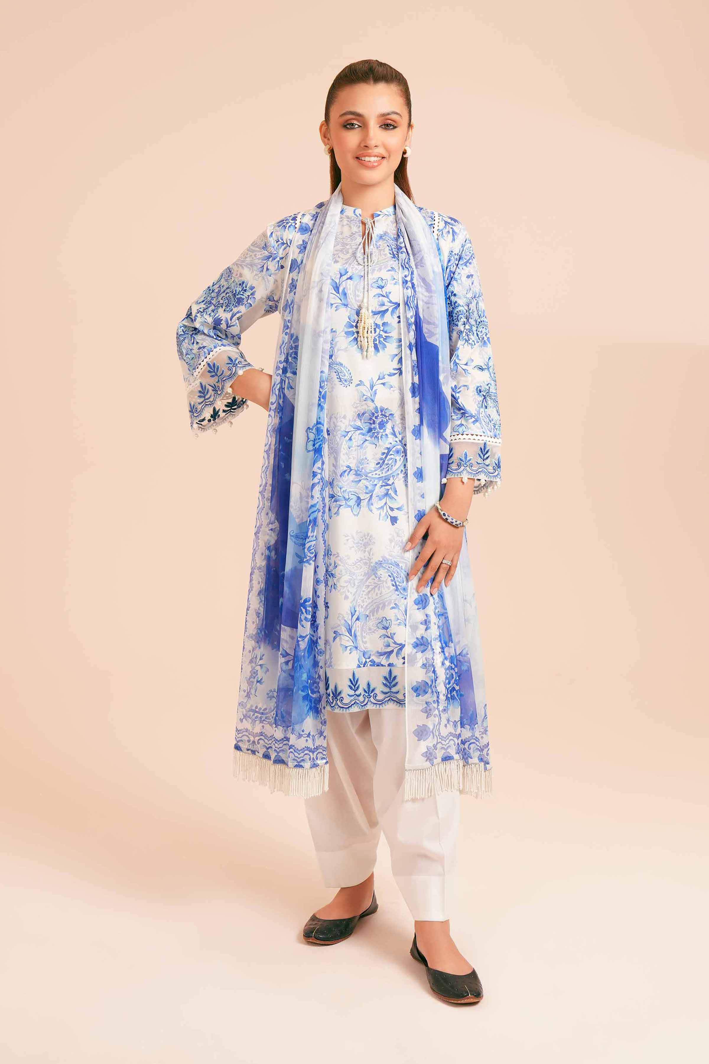 2 Piece - Printed Embroidered Suit - 42401767