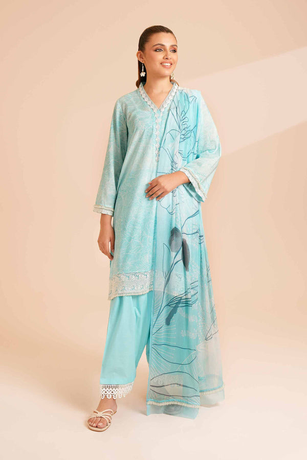 2 Piece - Printed Embroidered Suit - 42401769