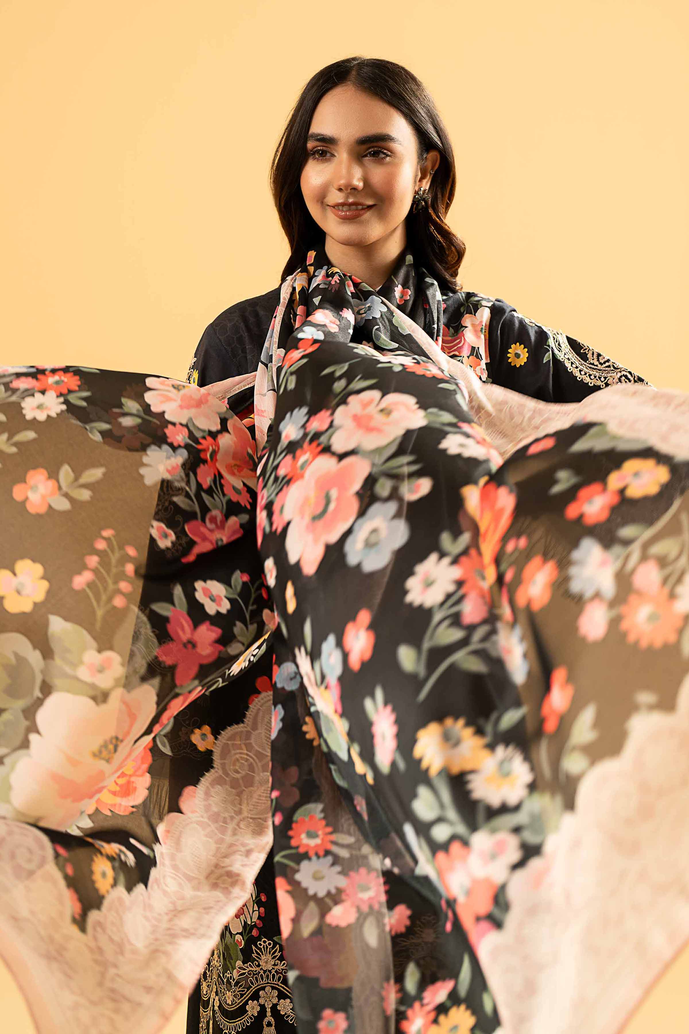 3 Piece - Digital Printed Embroidered Suit - 42401784