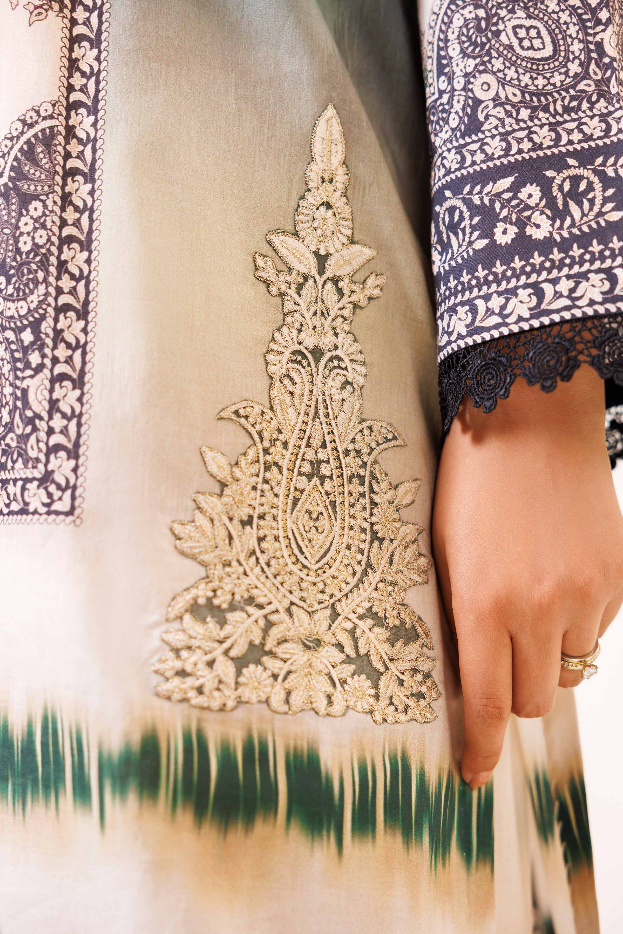 3 Piece - Digital Printed Embroidered Suit - 42401785