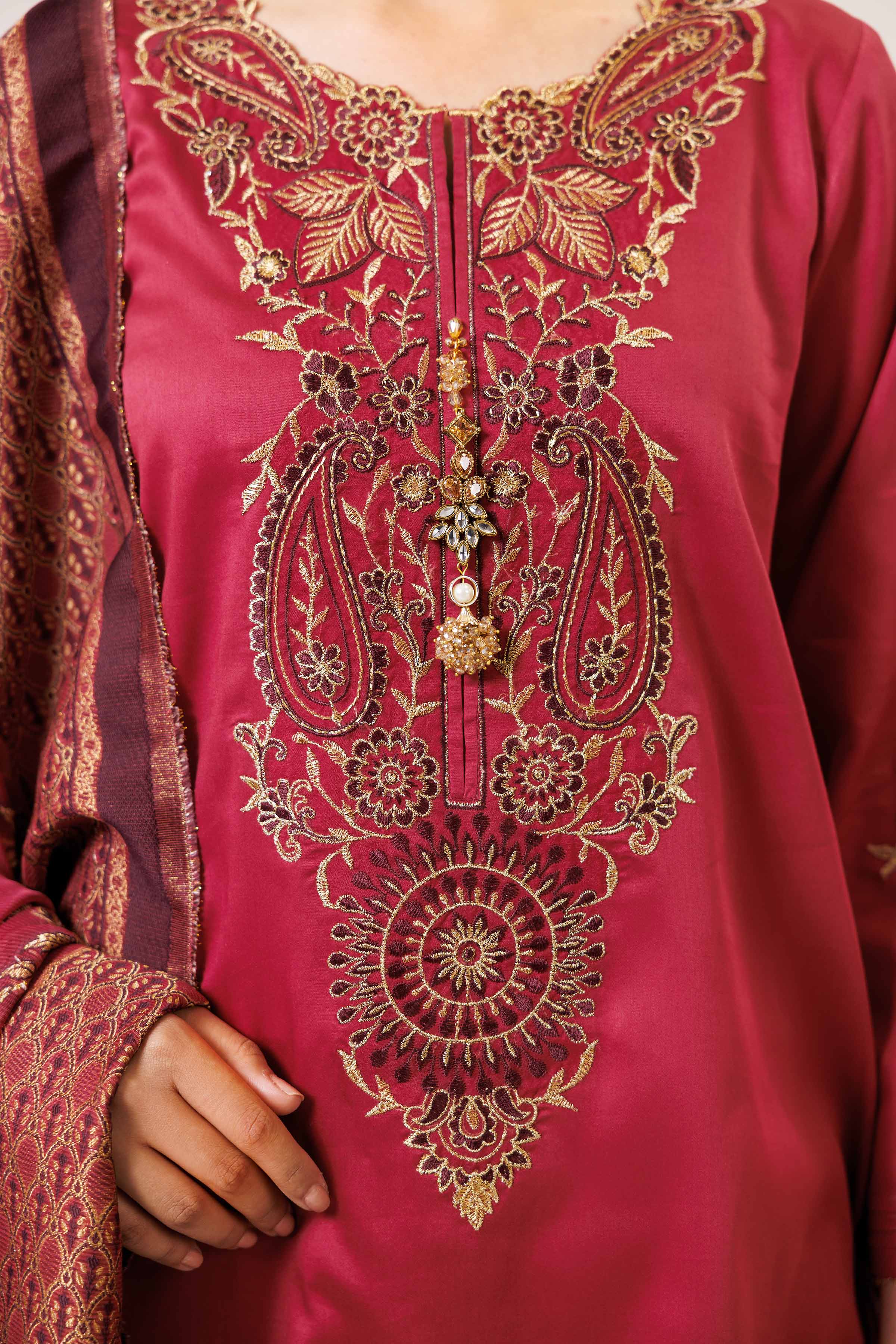 3 Piece - Embroidered Suit - 42401801