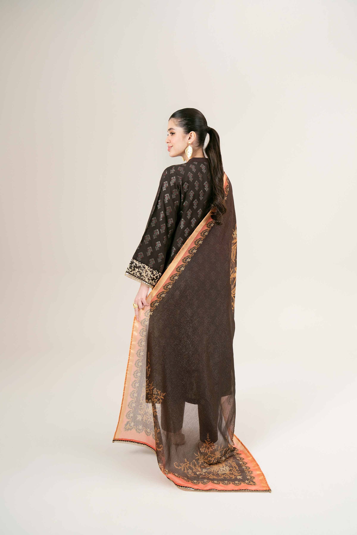 3 Piece - Jacquard Embroidered Suit - 42401931
