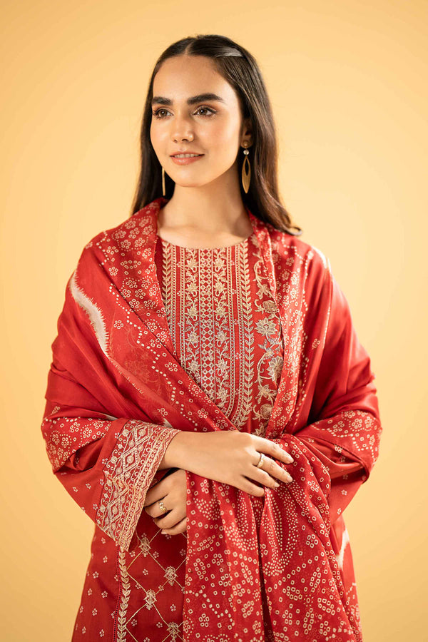 2 Piece - Printed Embroidered Suit - 42401944