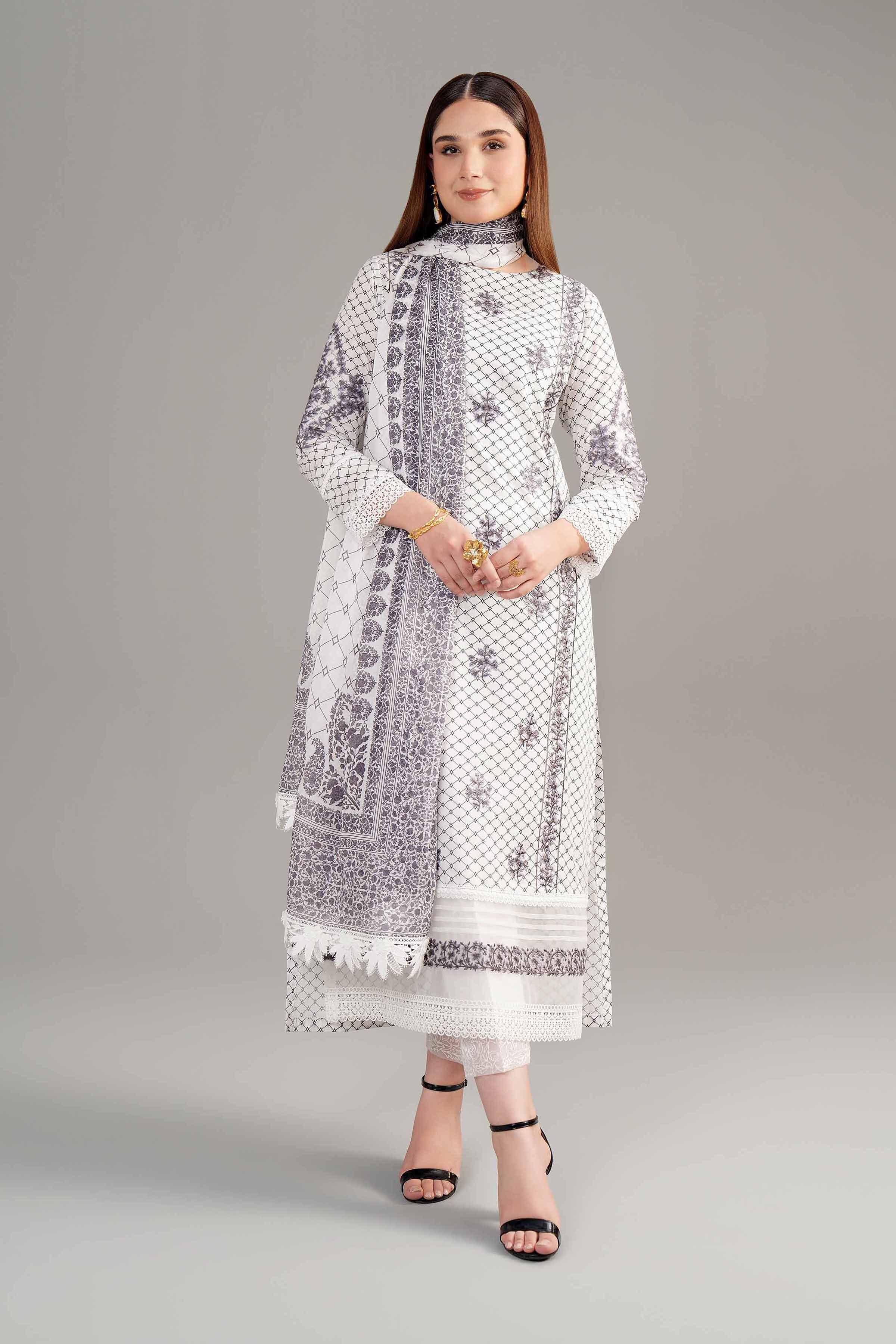 2 Piece - Printed Embroidered Suit - 42401951