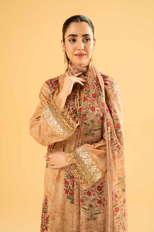 2 Piece - Printed Embroidered Suit - 42401952