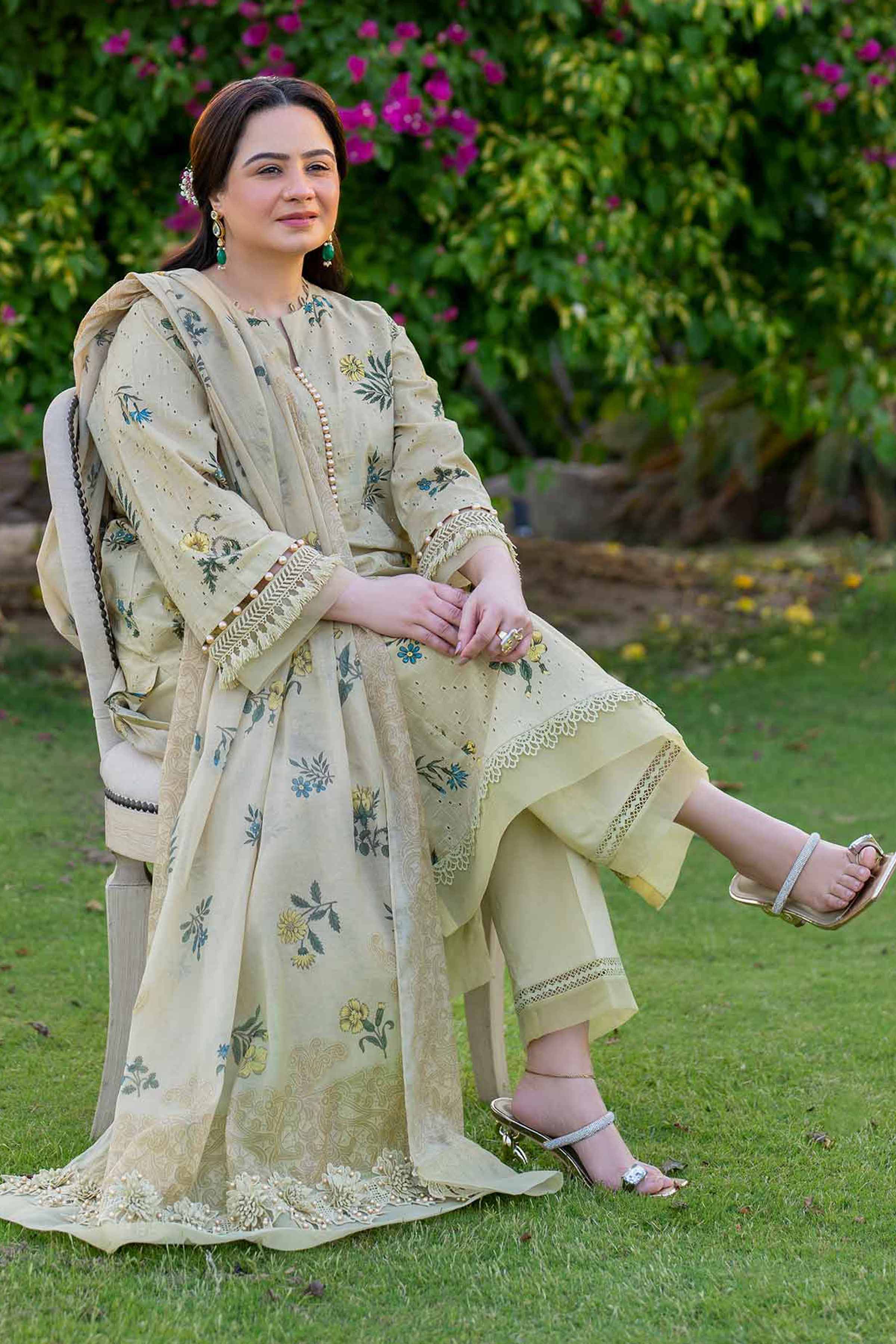 3 Piece - Digital Printed Embroidered Suit - 42401966