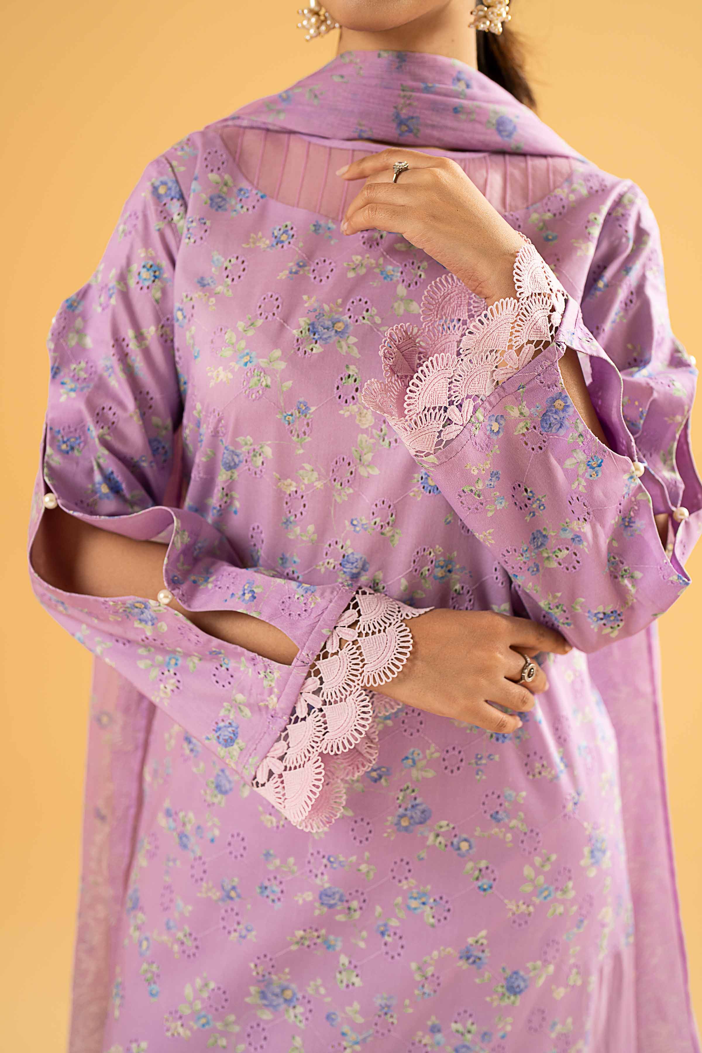 3 Piece - Digital Printed Embroidered Suit - 42401968