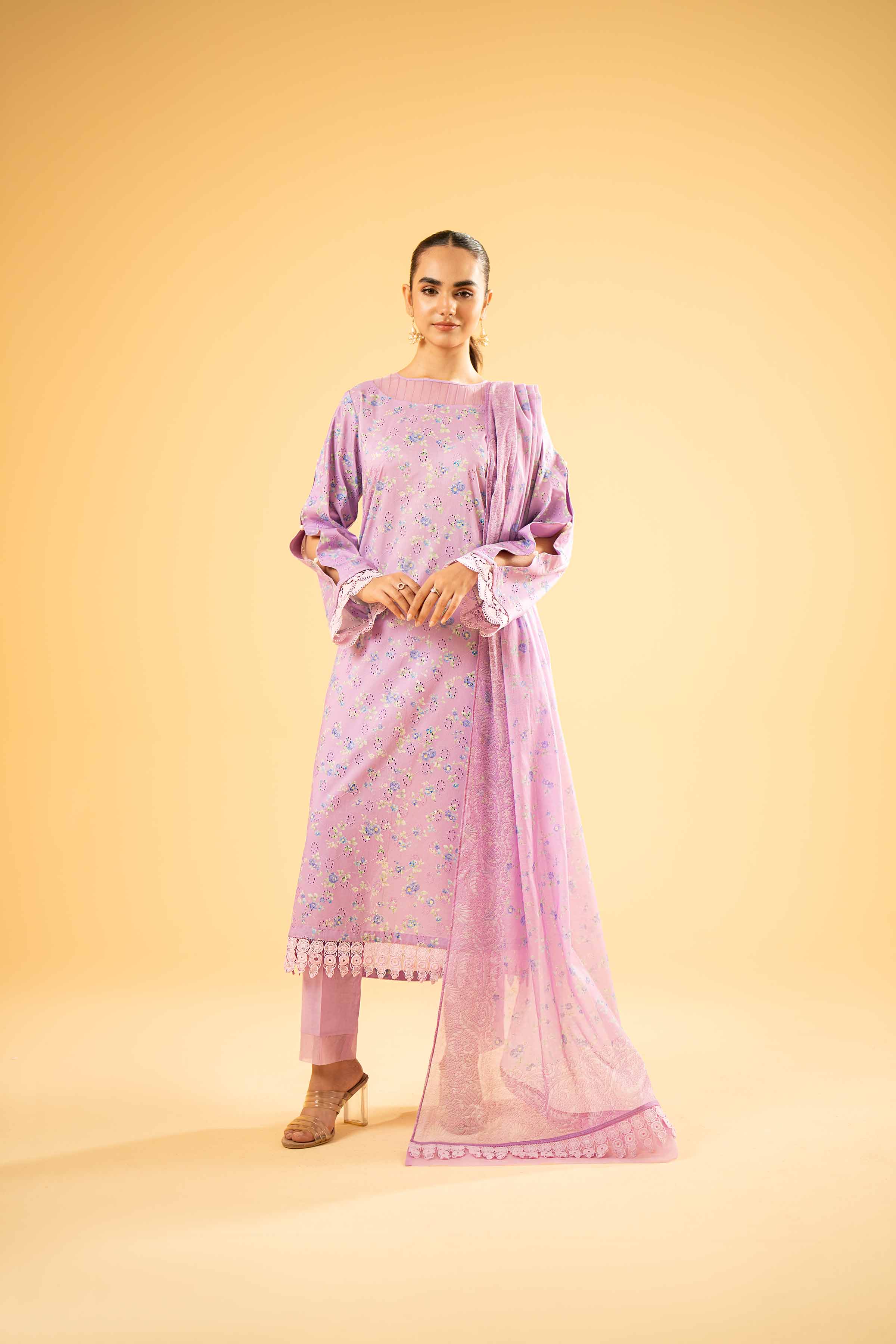 3 Piece - Digital Printed Embroidered Suit - 42401968