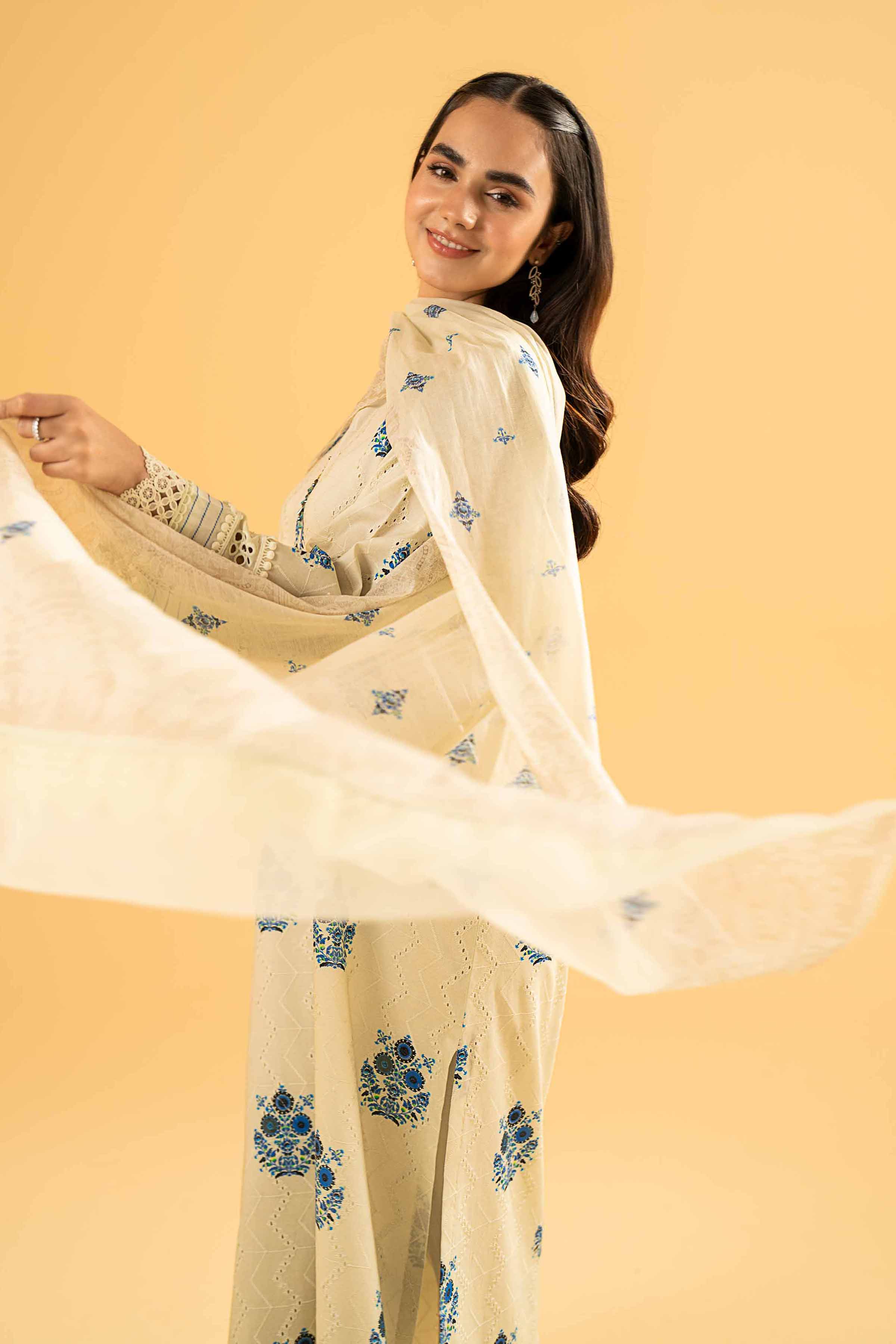 3 Piece - Digital Printed Embroidered Suit - 42401970