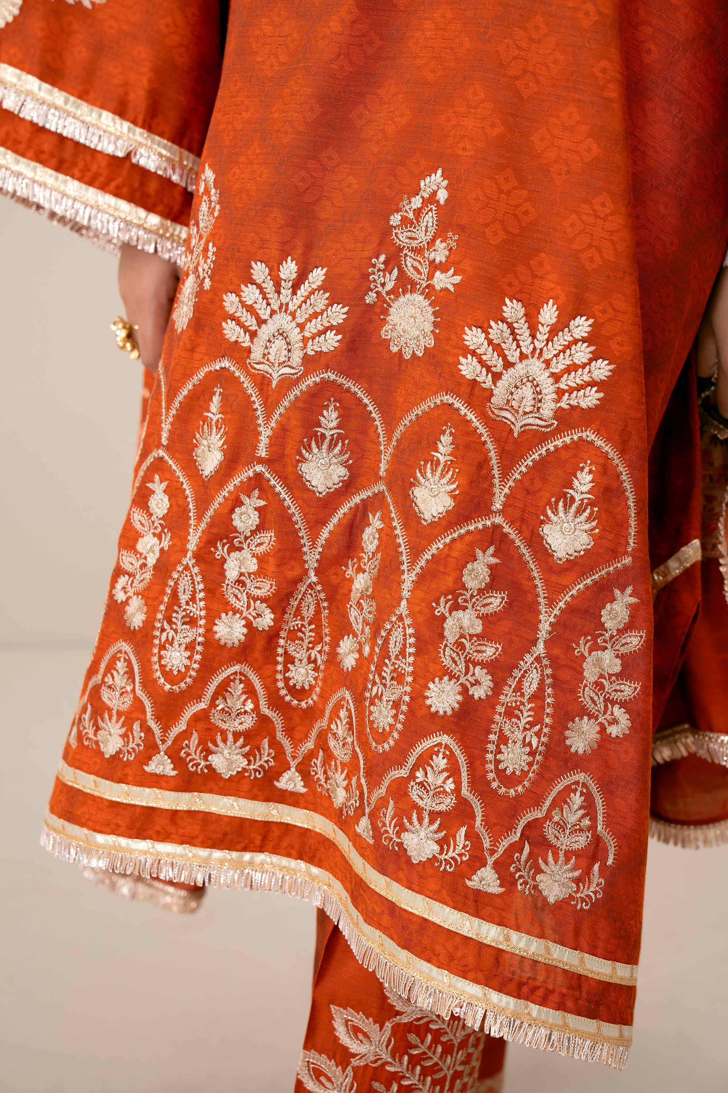 3 Piece - Yarn Dyed Embroidered Suit - 42401977
