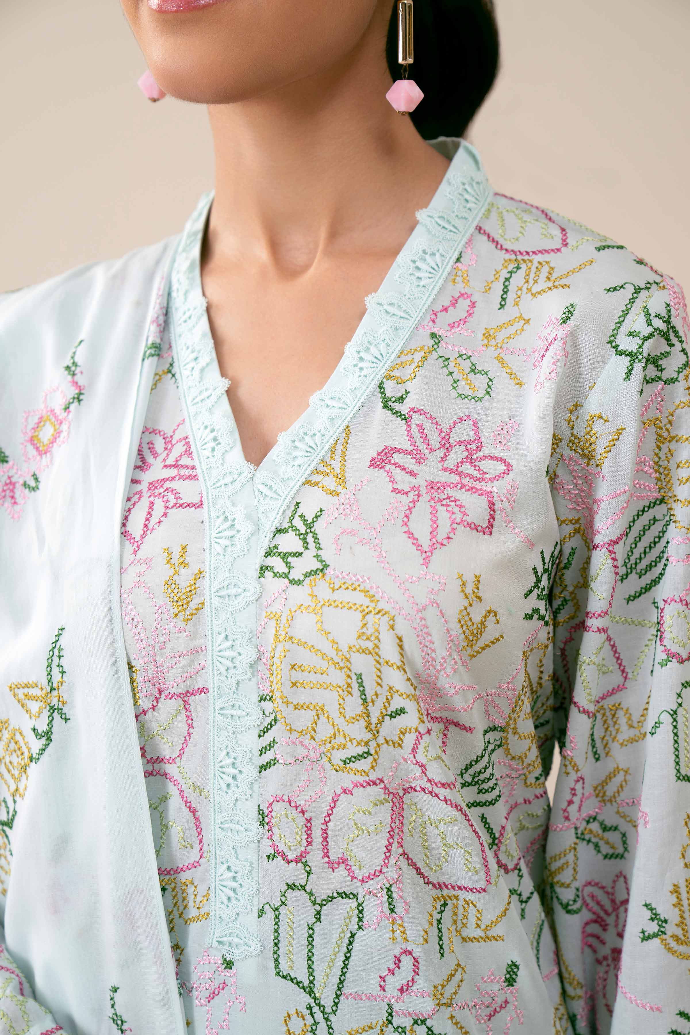 3 Piece - Embroidered Suit - 42402003