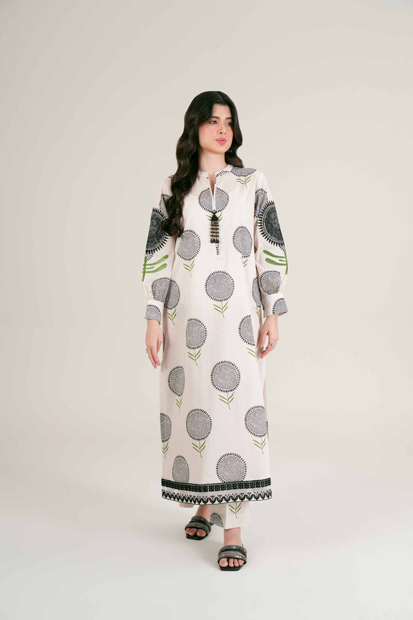 2 Piece - Printed Embroidered Suit - 42402079