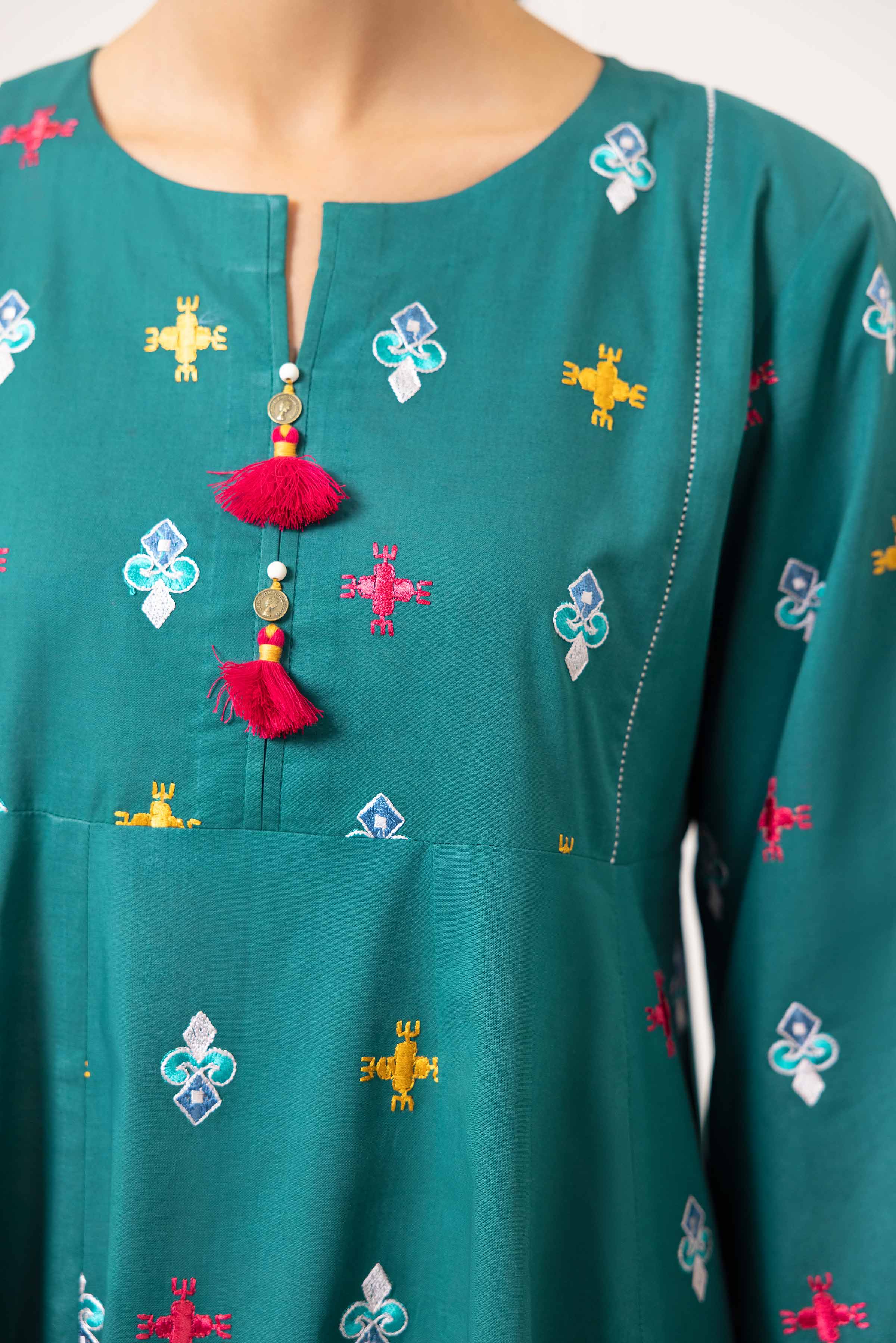 2 Piece - Dyed Embroidered Suit - 42402139