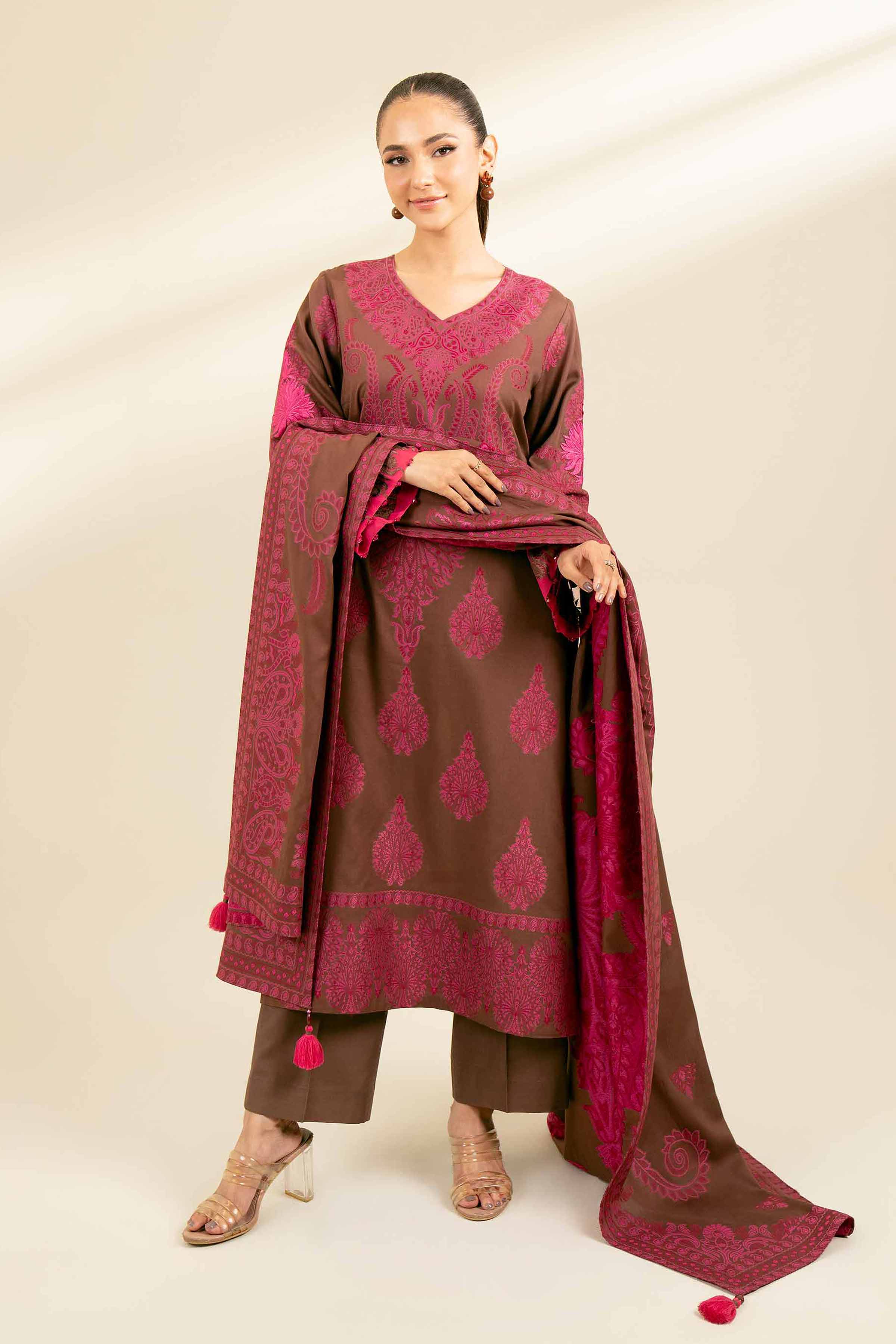 2 Piece - Jacquard Embroidered Suit - 42402156