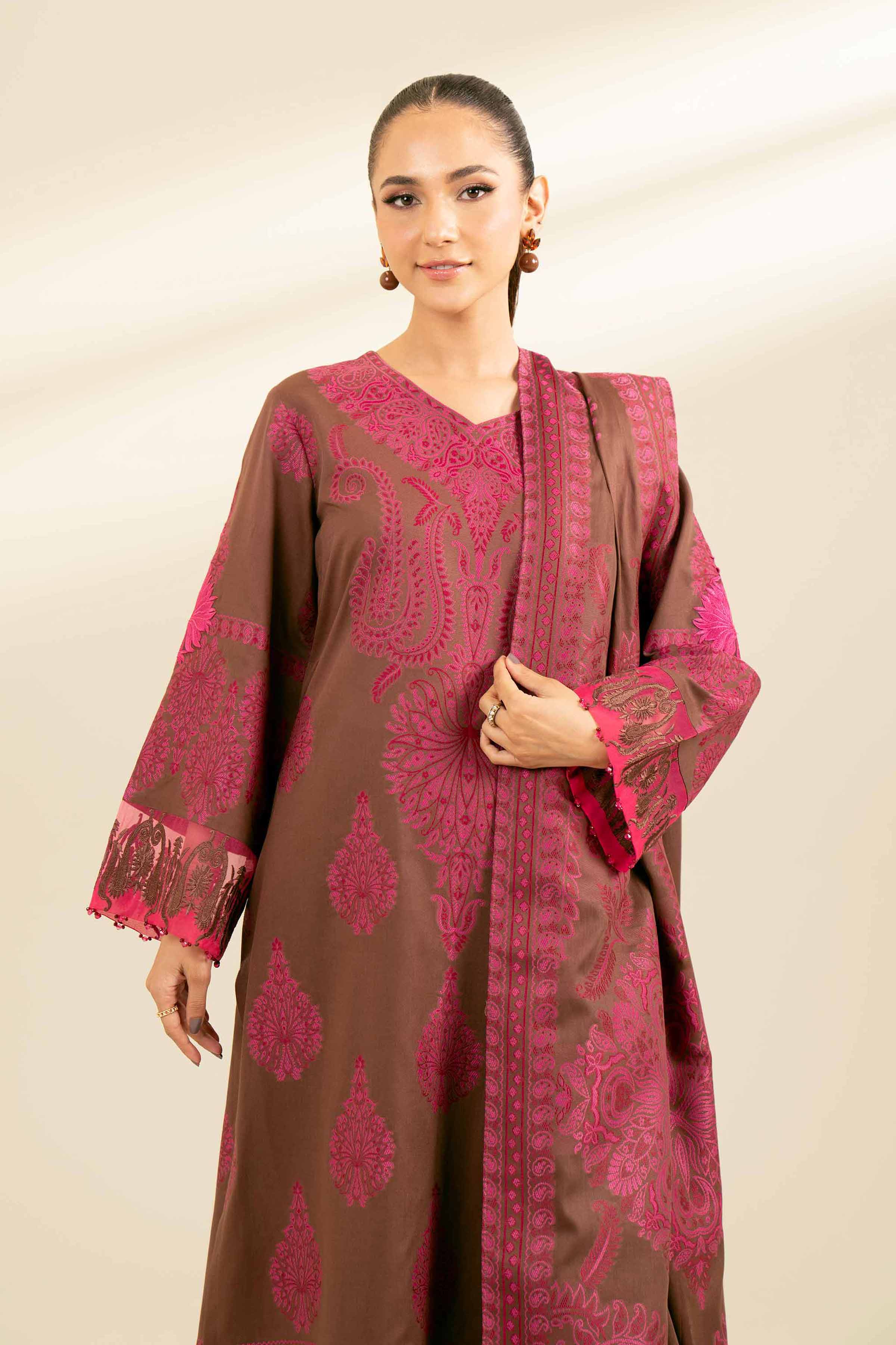 2 Piece - Jacquard Embroidered Suit - 42402156