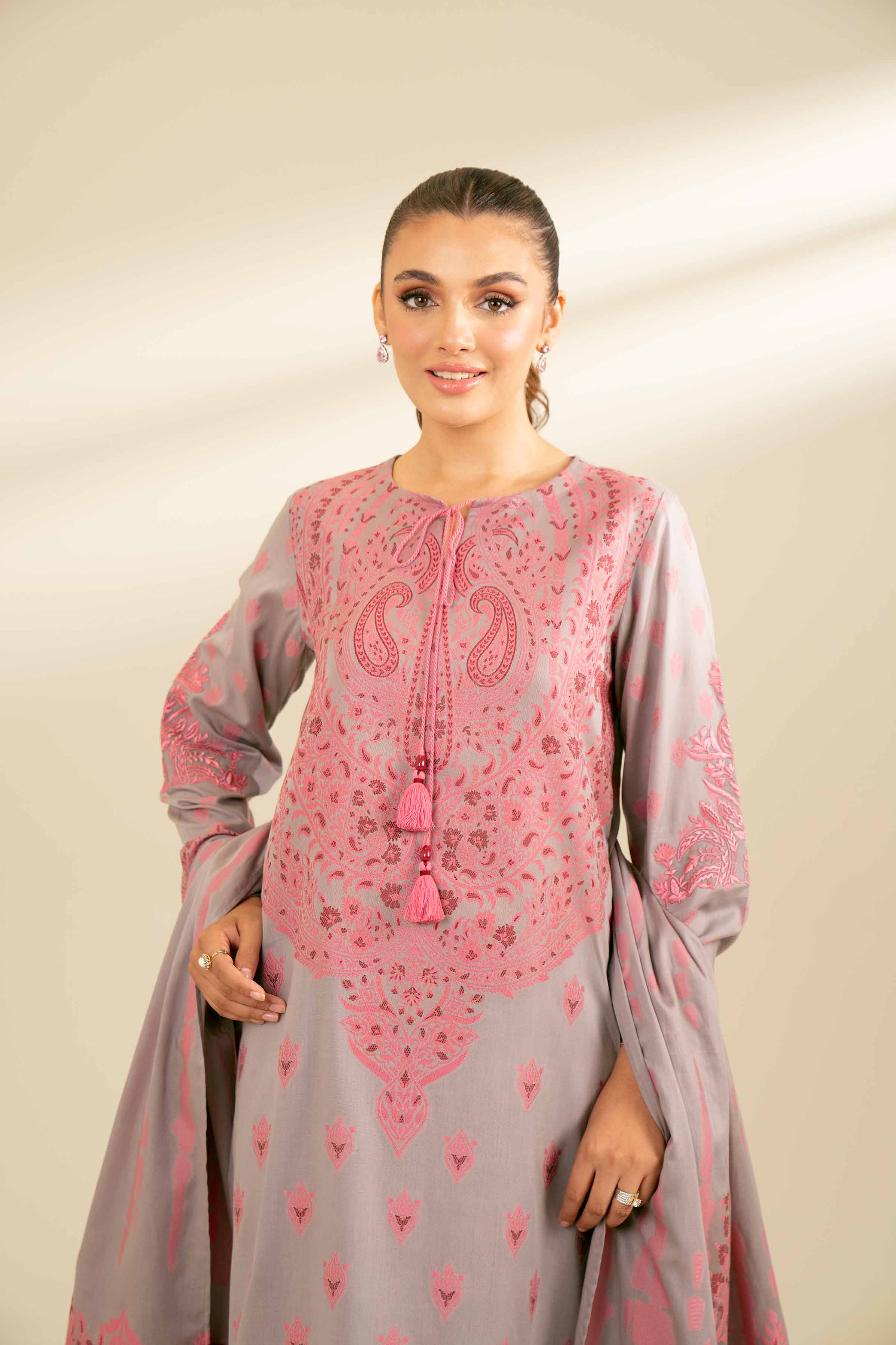 2 Piece - Jacquard Embroidered Suit - 42402158