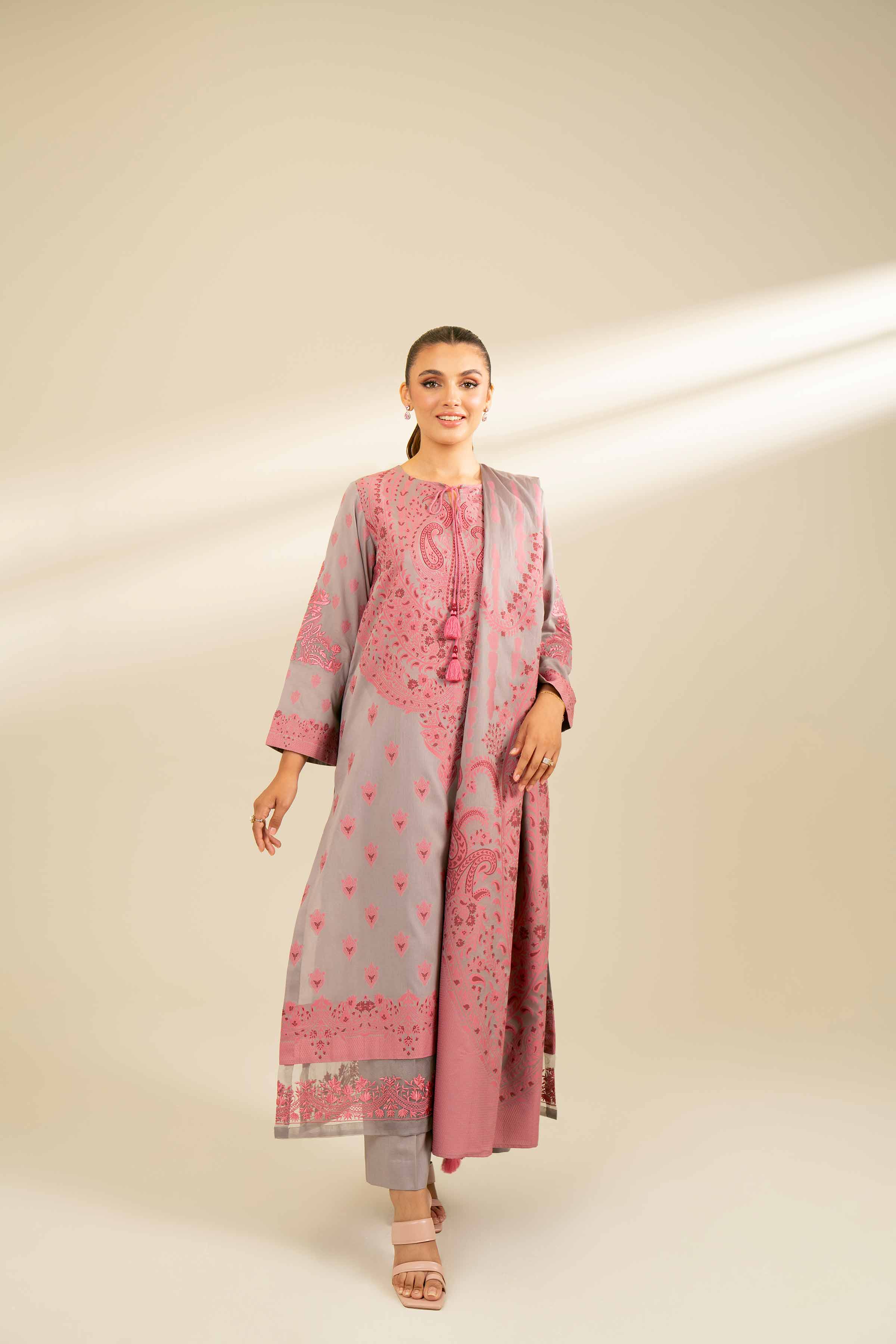2 Piece - Jacquard Embroidered Suit - 42402158