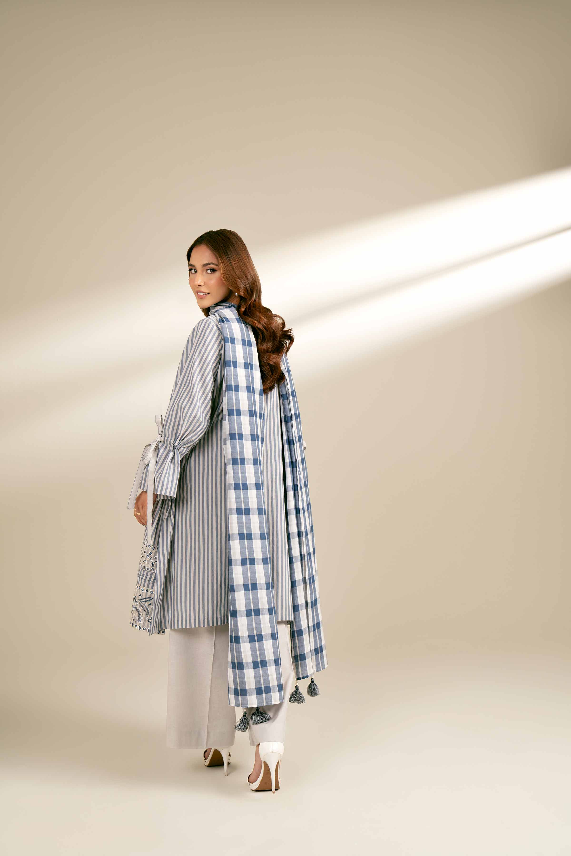 3 Piece - Yarn Dyed Embroidered Suit - 42402172