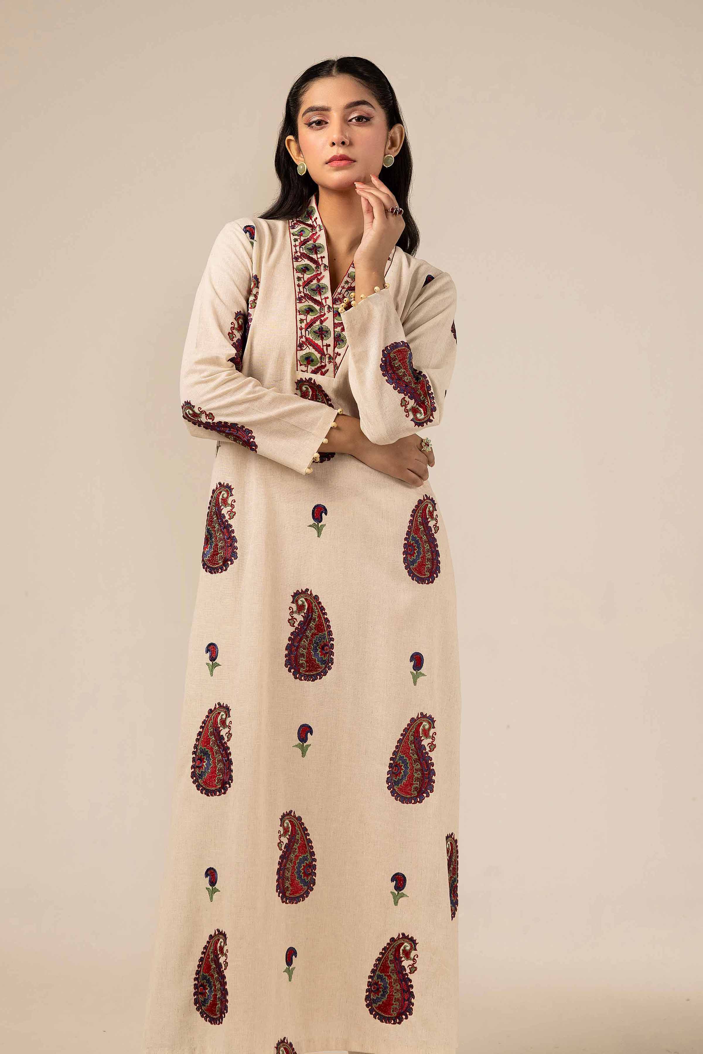 2 Piece - Dyed Embroidered Suit - 42404034