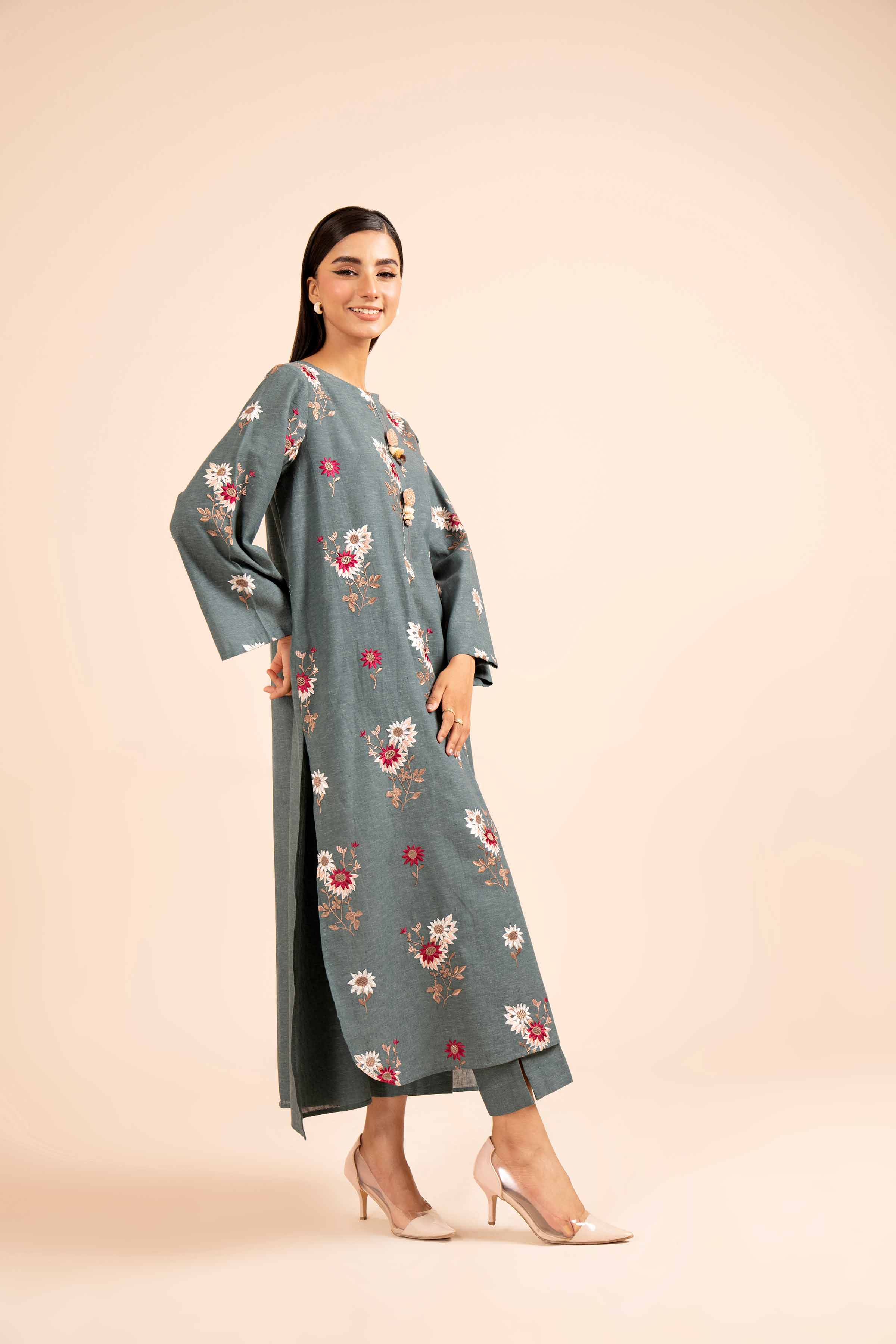 2 Piece - Dyed Embroidered Suit - 42404036
