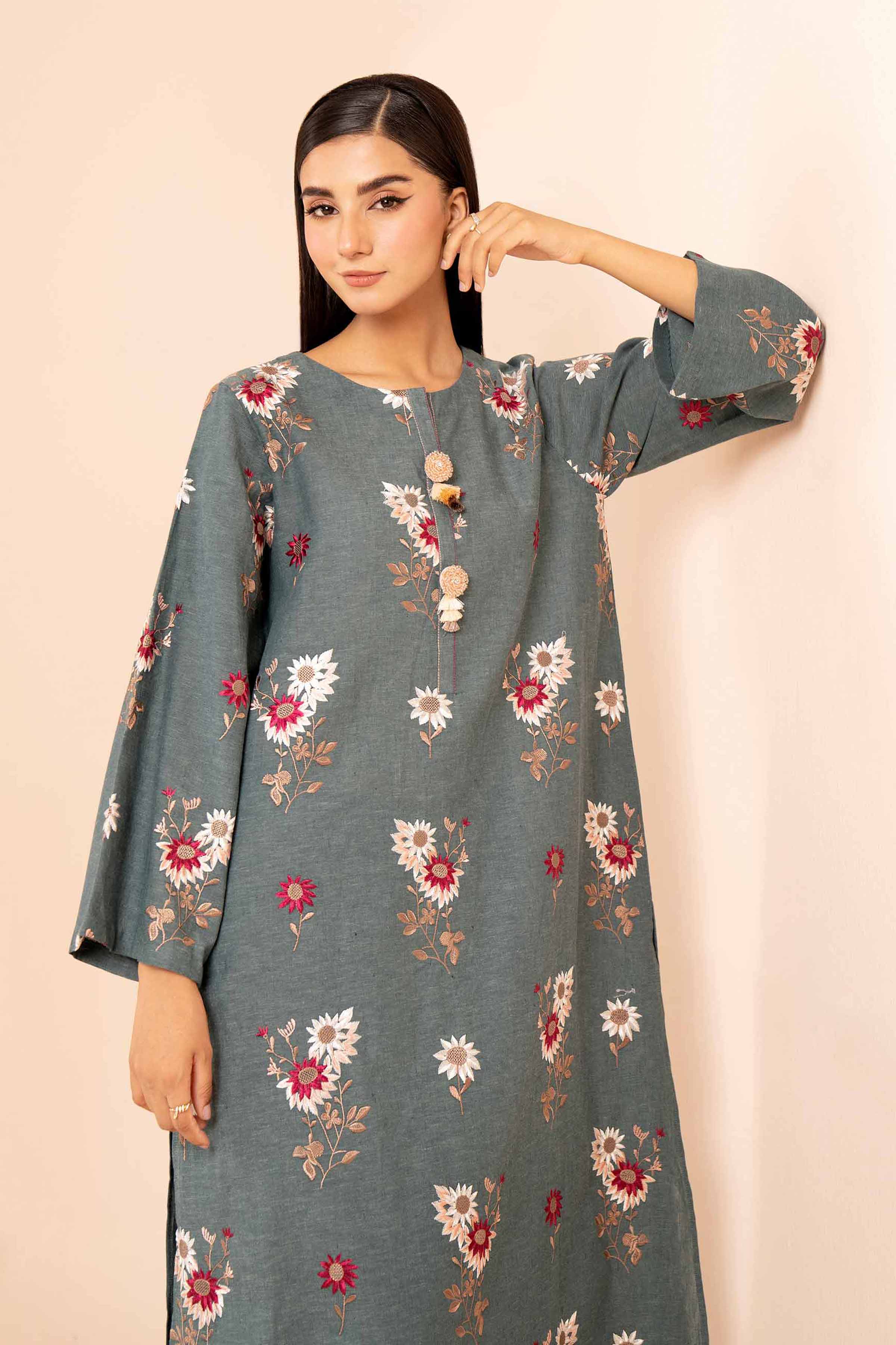 2 Piece - Dyed Embroidered Suit - 42404036