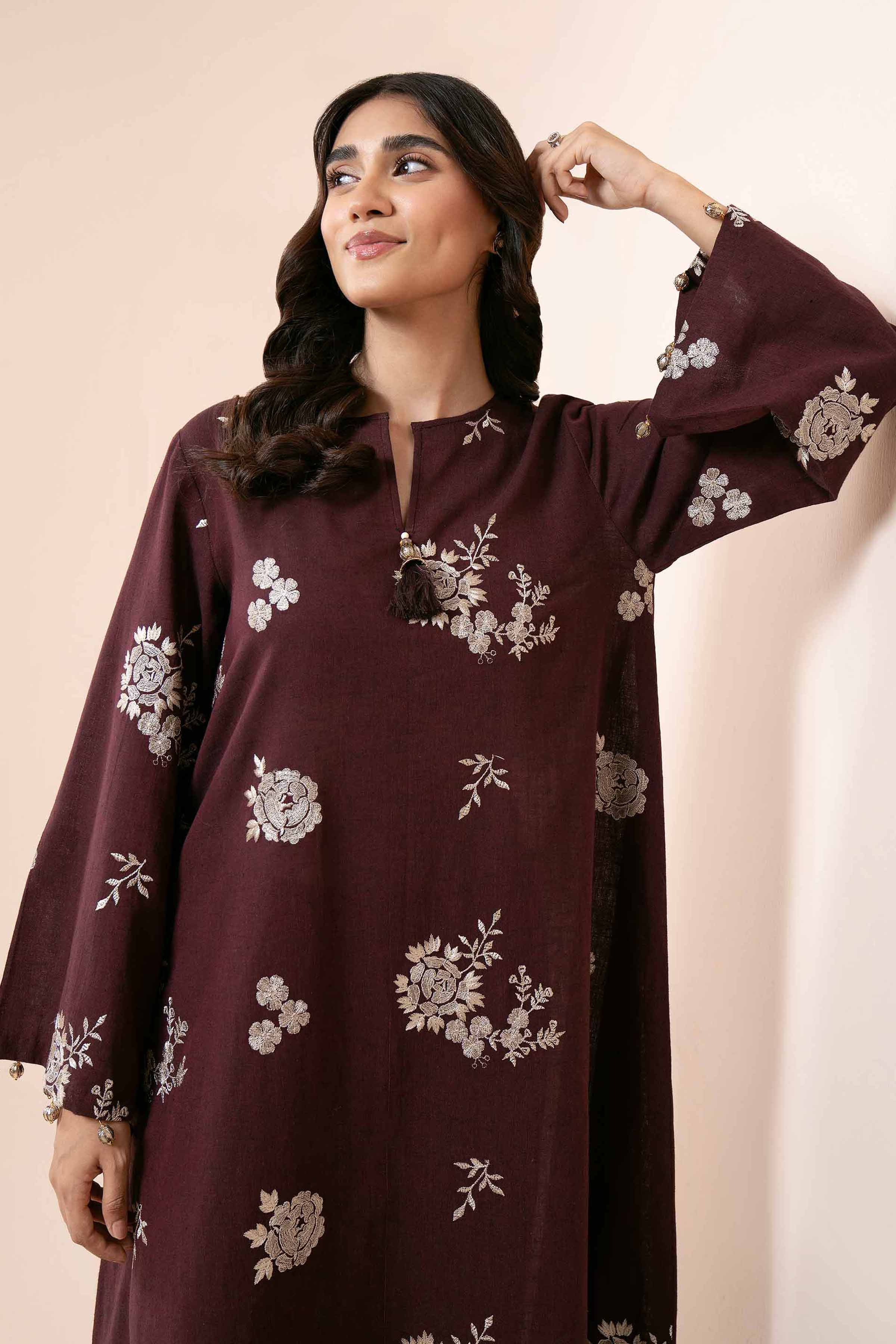 2 Piece - Dyed Embroidered Suit - 42404038