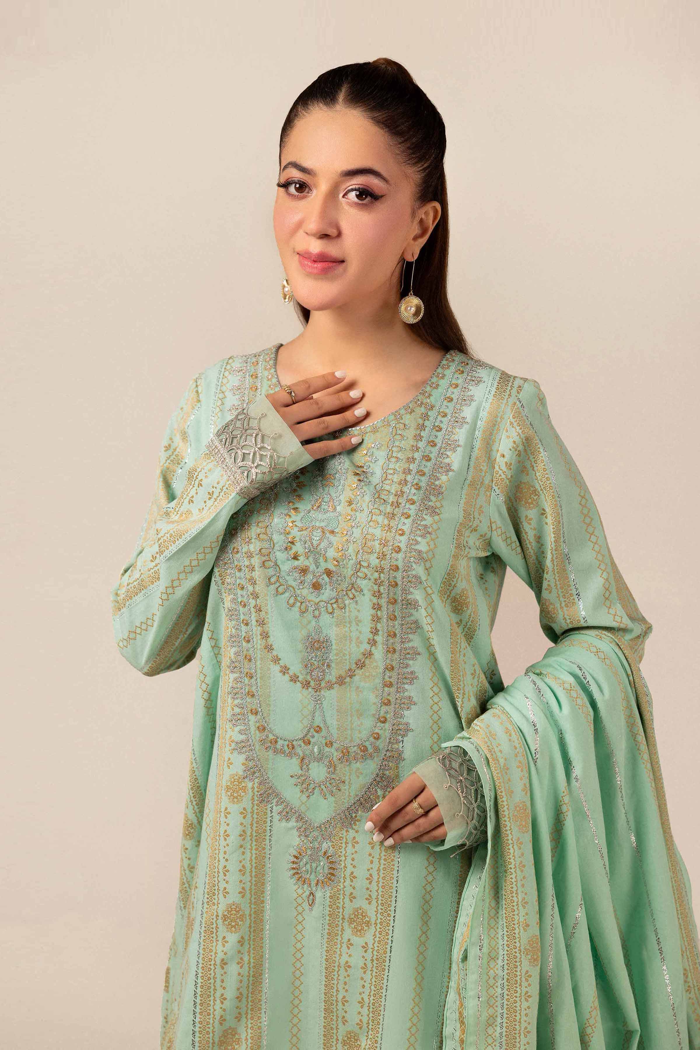 3 Piece - Jacquard Embroidered Suit - 42404375