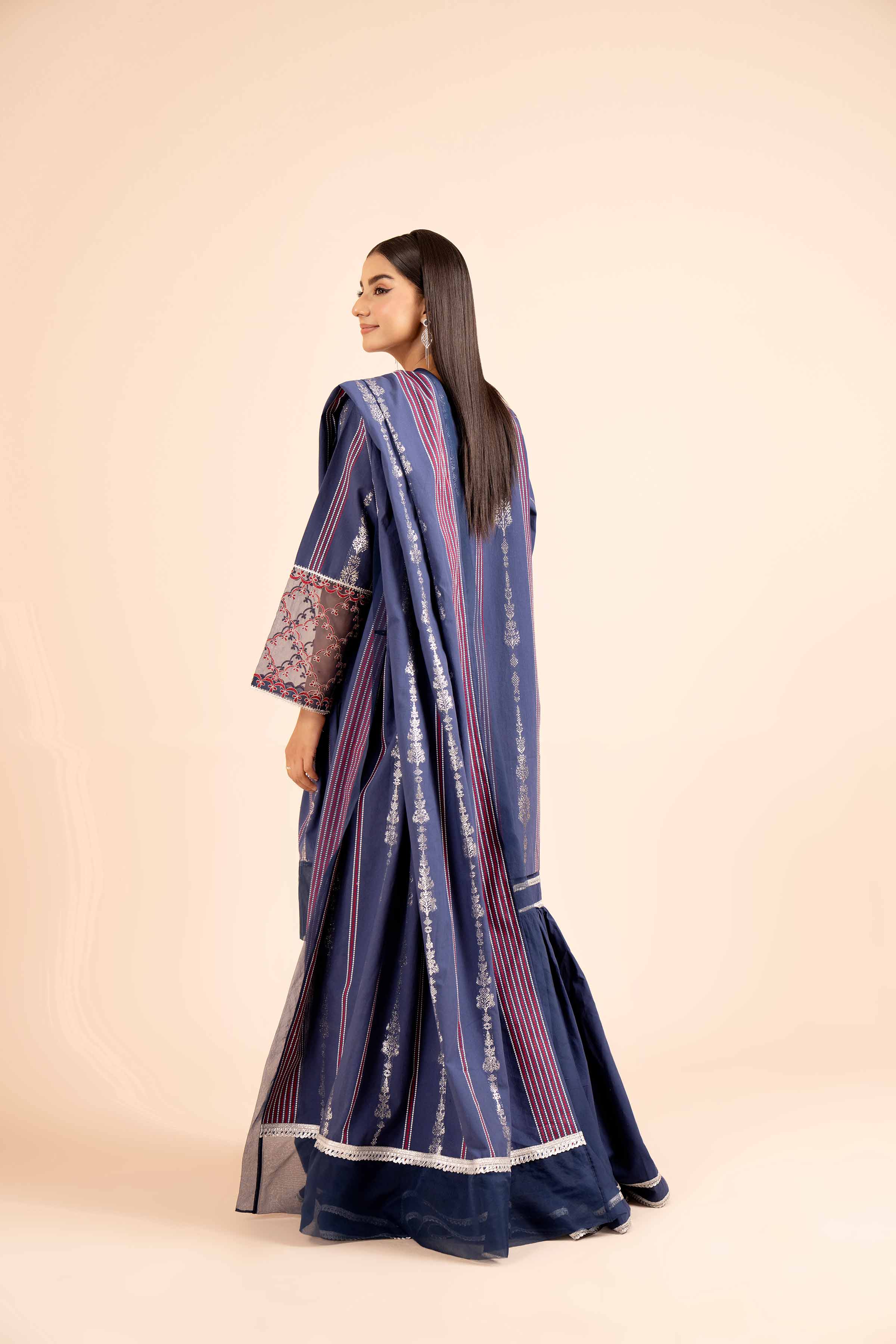 3 Piece - Jacquard Embroidered Suit - 42404377