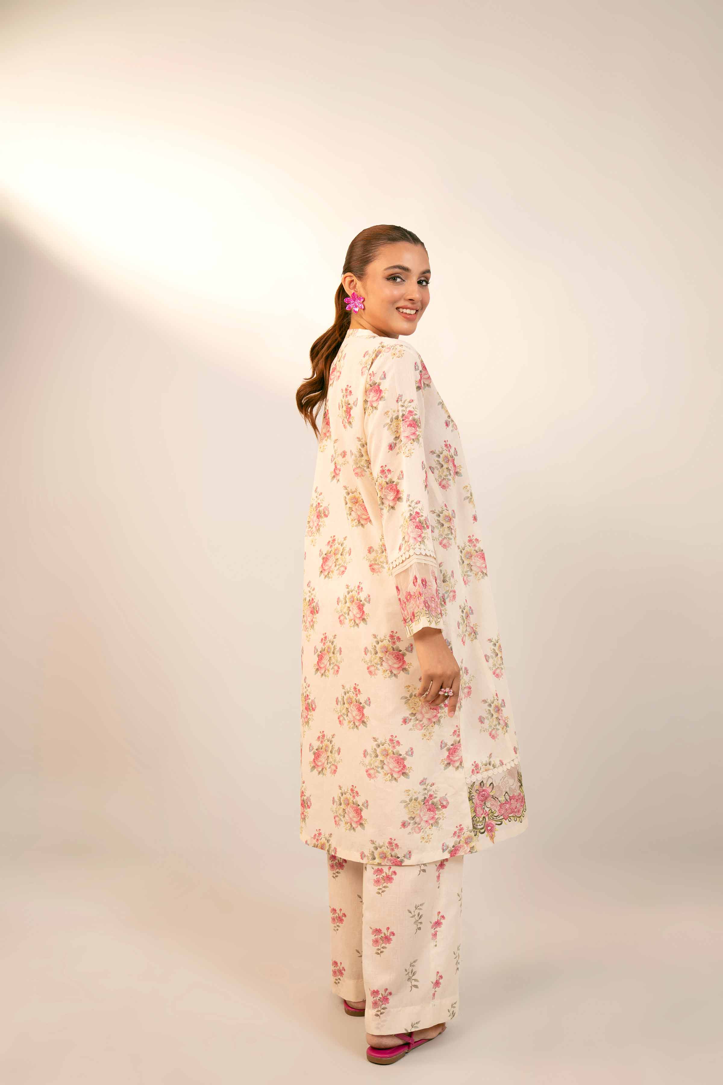 2 Piece - Digital Printed Embroidered Suit - 42404438