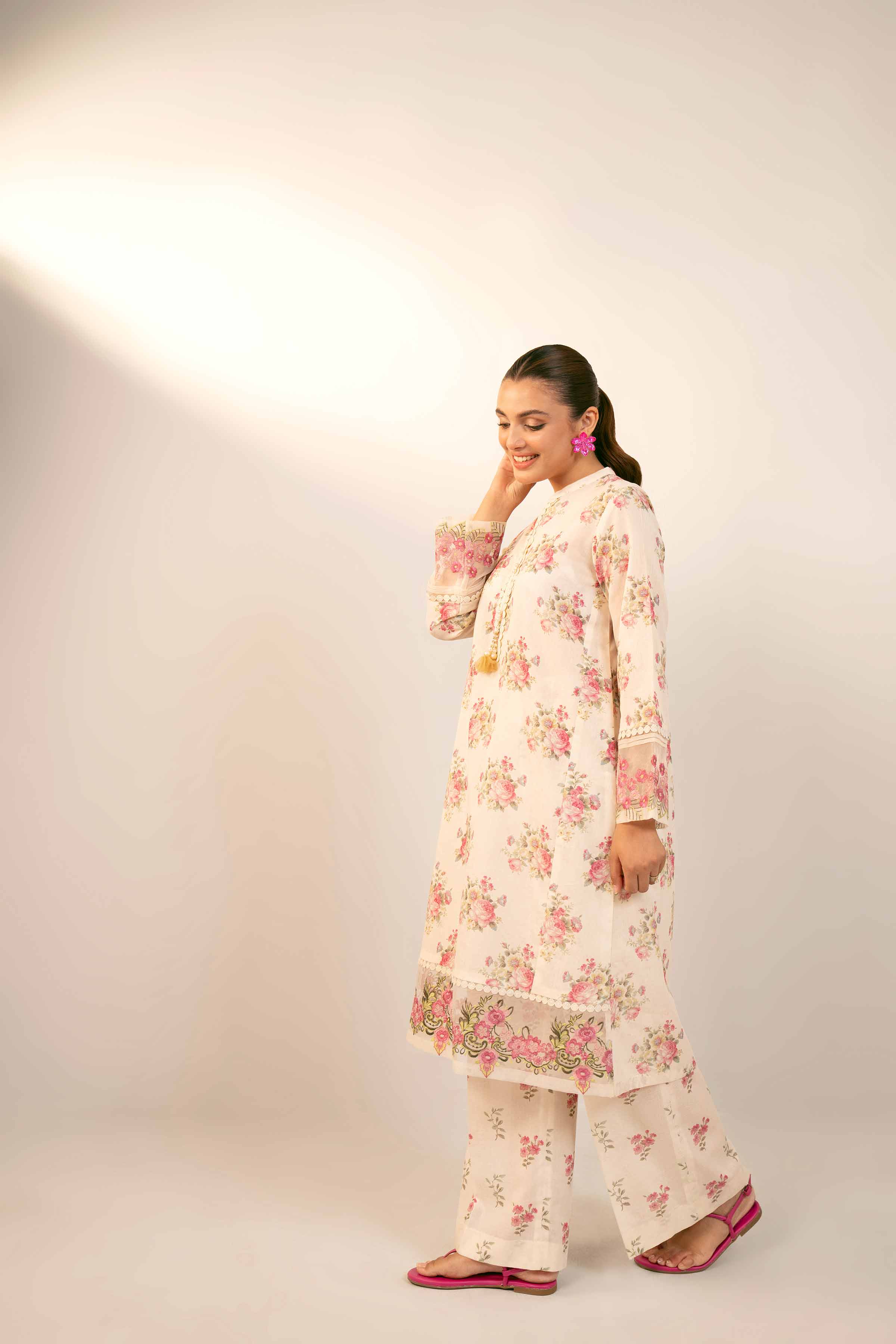 2 Piece - Digital Printed Embroidered Suit - 42404438